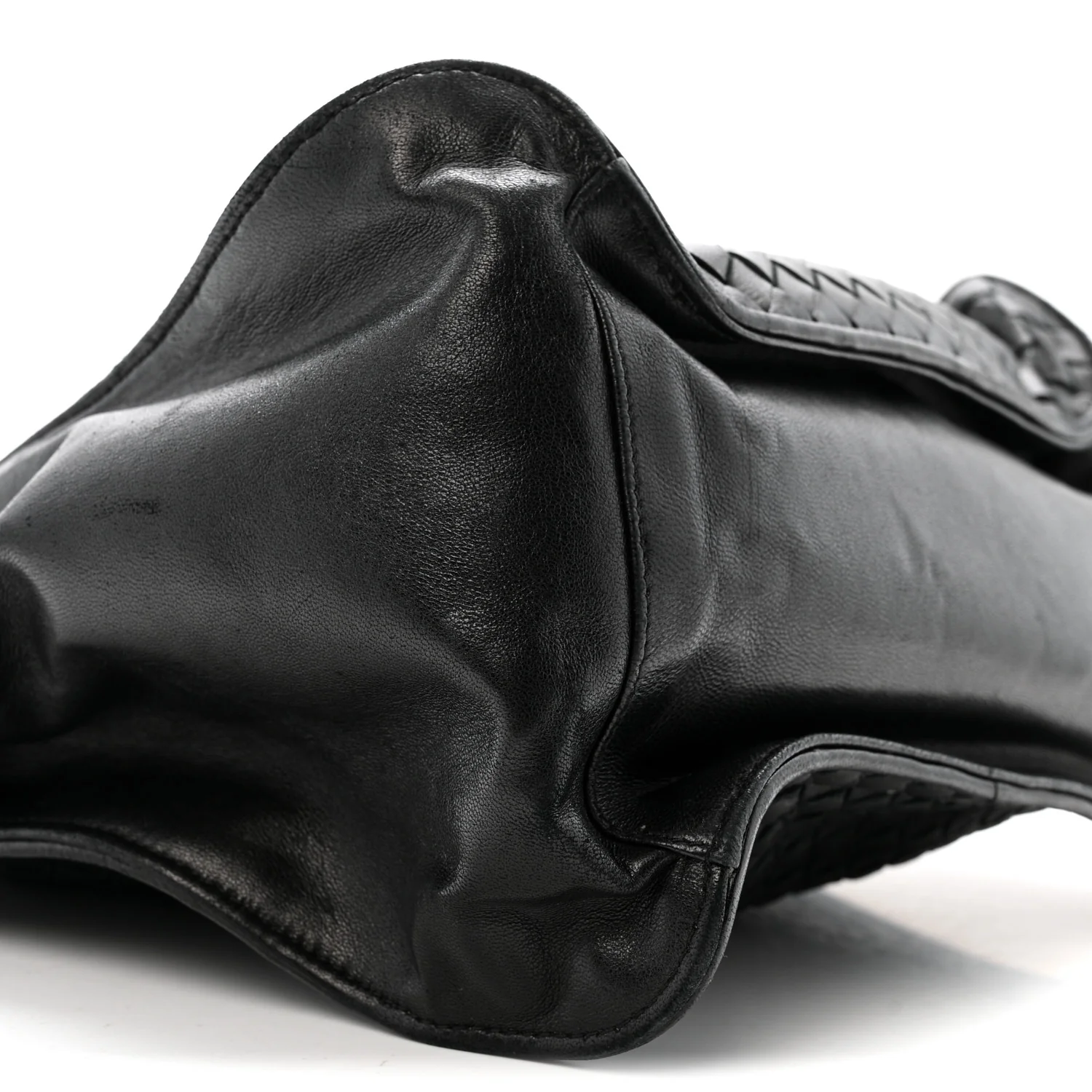 Nappa Intrecciato Small Hobo Shoulder Bag Black - Image 8