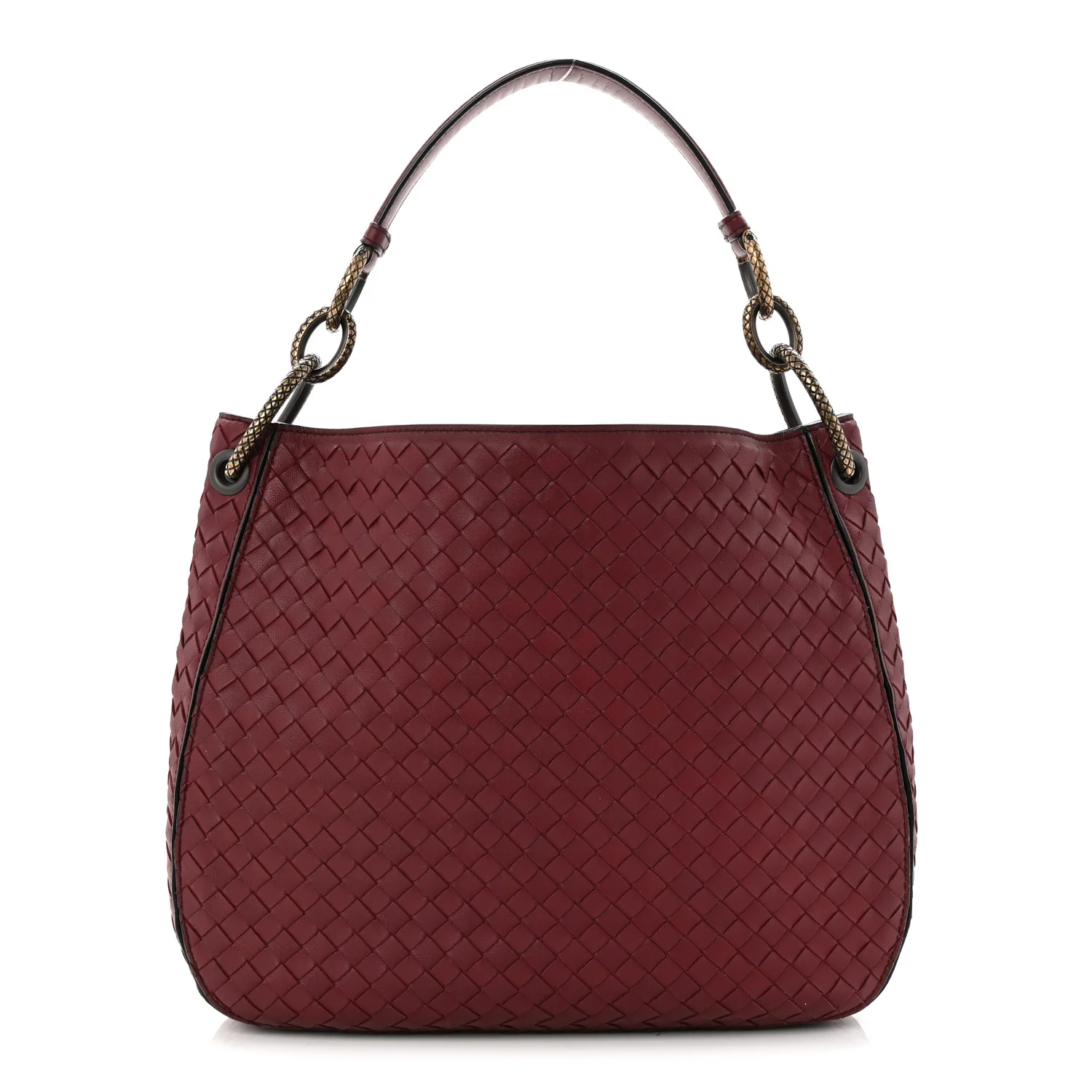 Nappa Intrecciato Small Loop Bordeaux