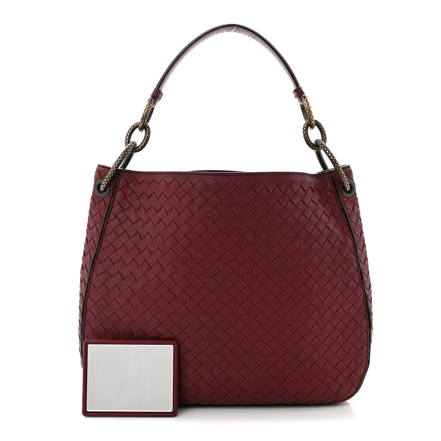 Nappa Intrecciato Small Loop Bordeaux - Image 3