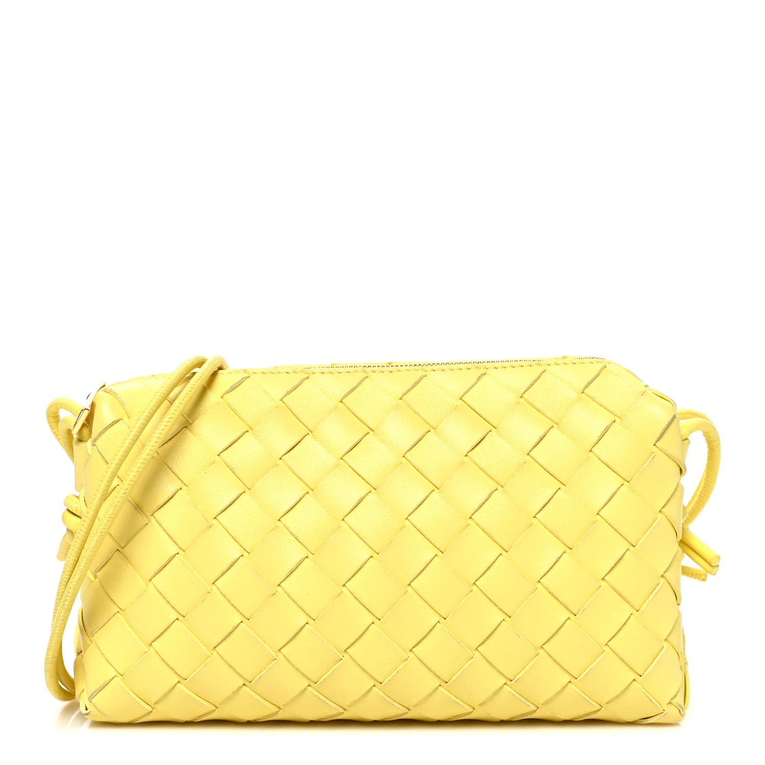 Nappa Intrecciato Small Loop Camera Bag Yellow