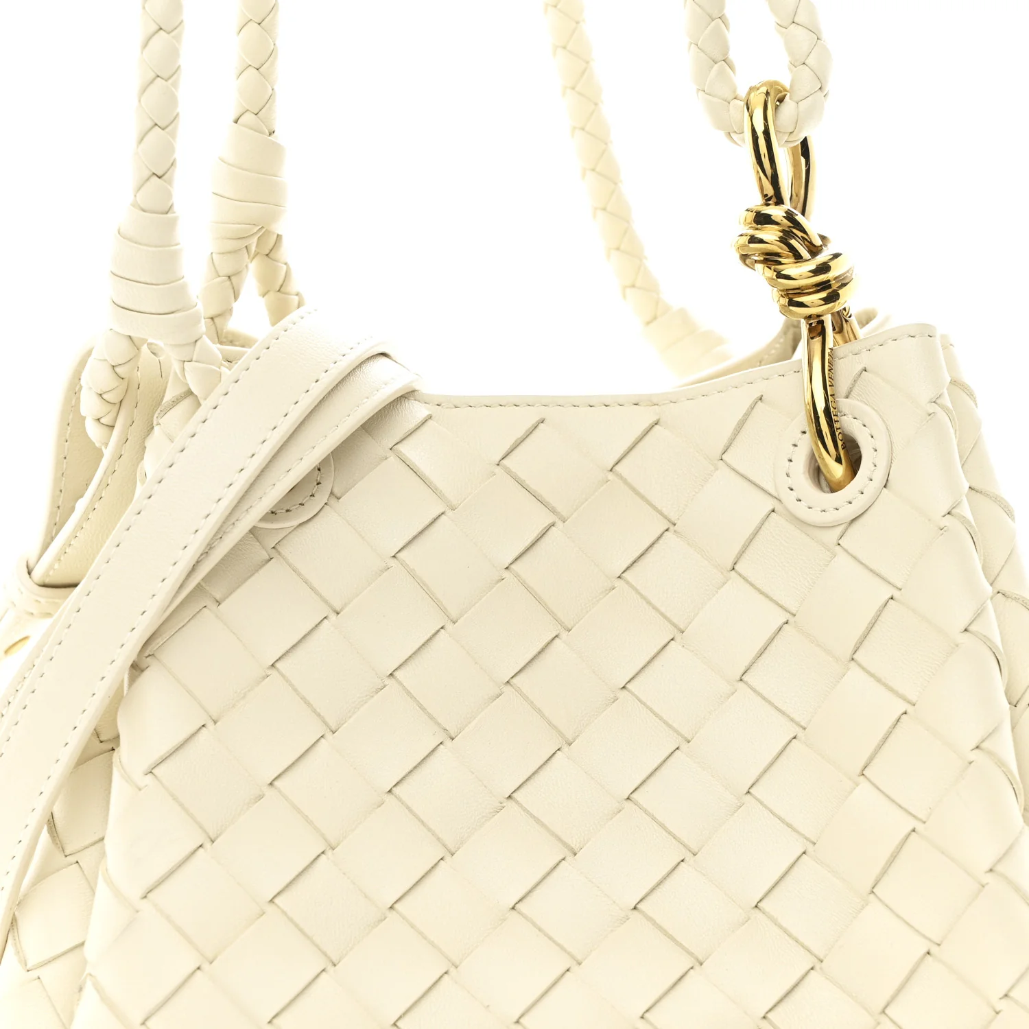 Nappa Intrecciato Small Parachute Shoulder Bag Sea Salt - Image 7