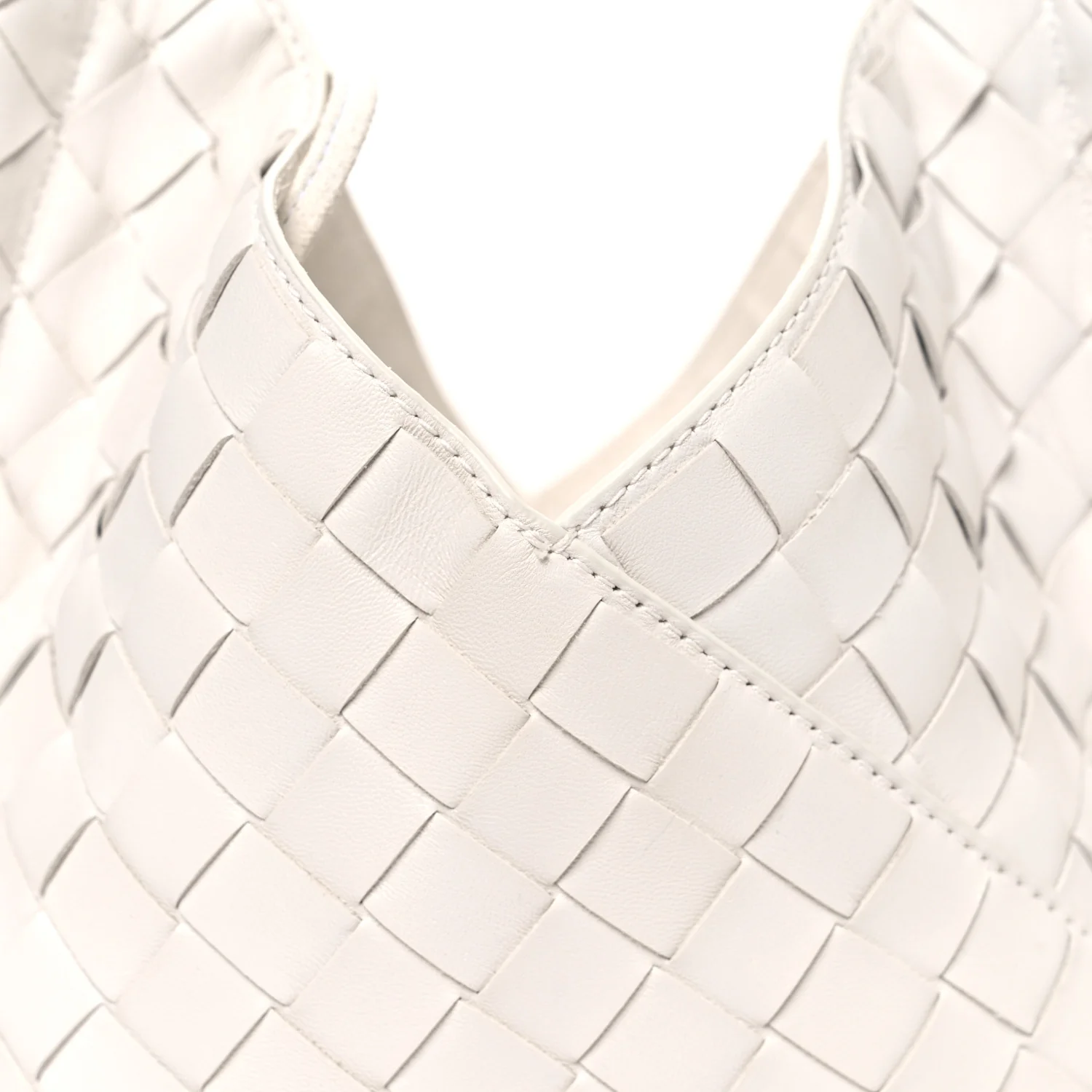 Nappa Intrecciato Small Solstice Hobo White - Image 9