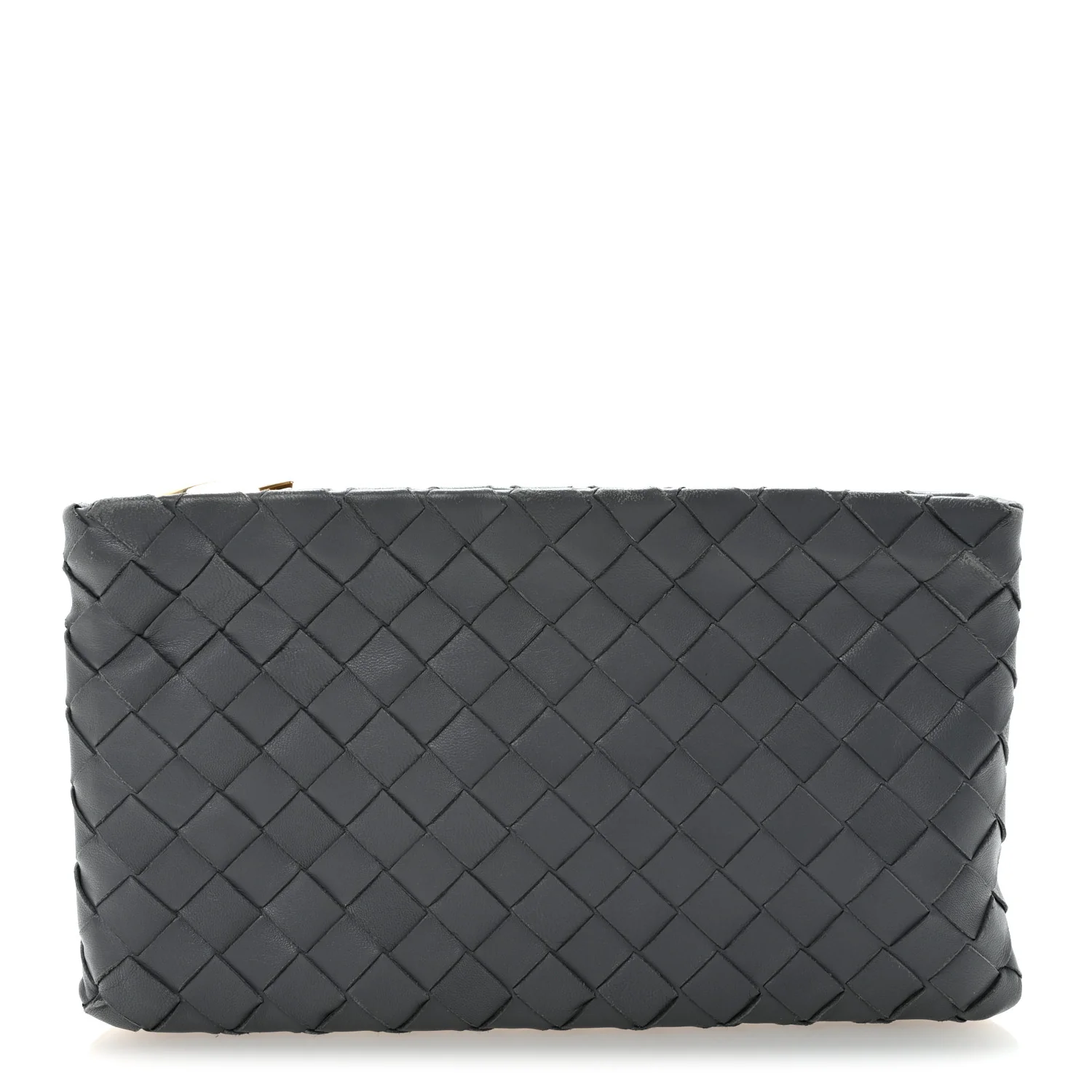 Nappa Intrecciato Small Zip Pouch Thunder