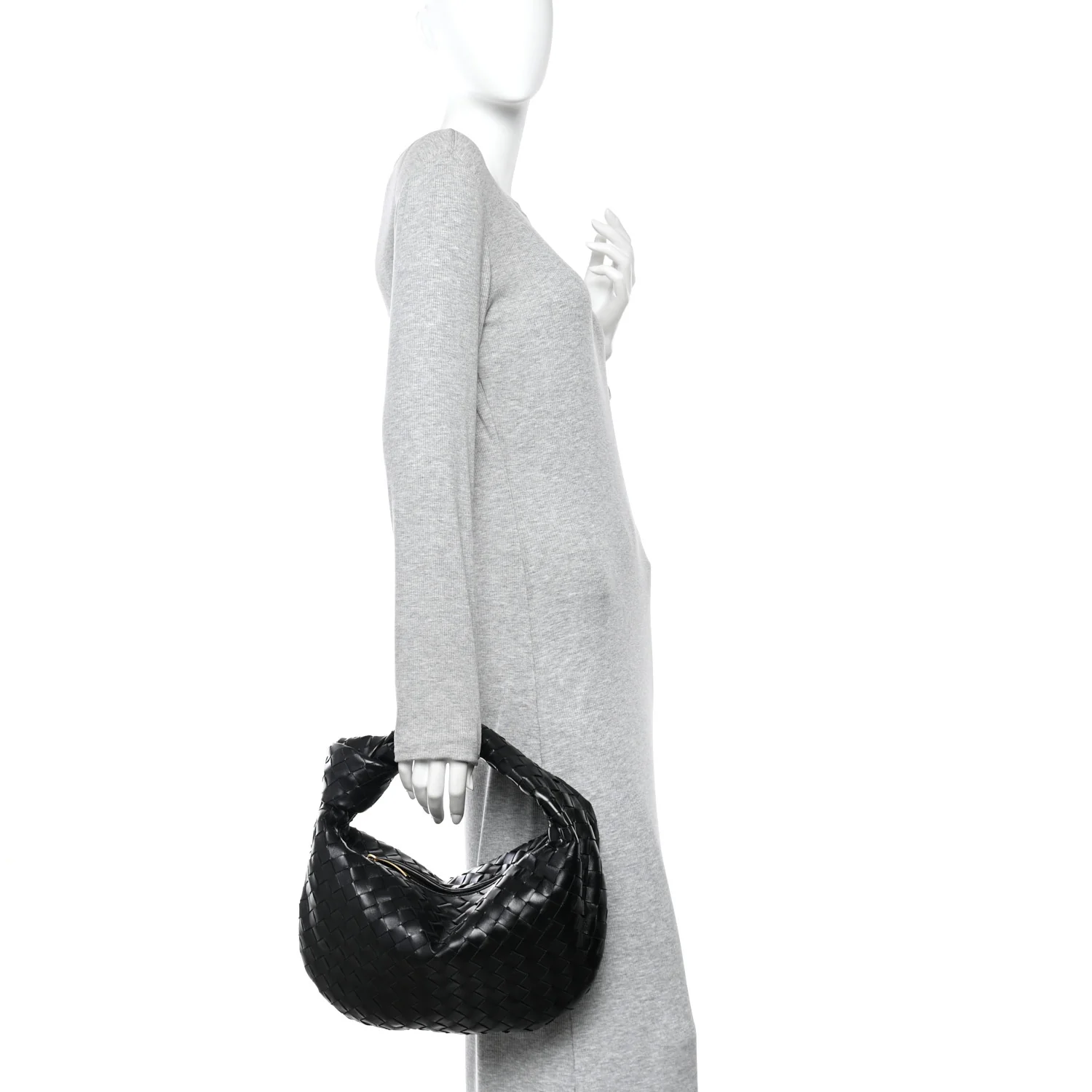 Nappa Intrecciato Teen Jodie Hobo Black - Image 2