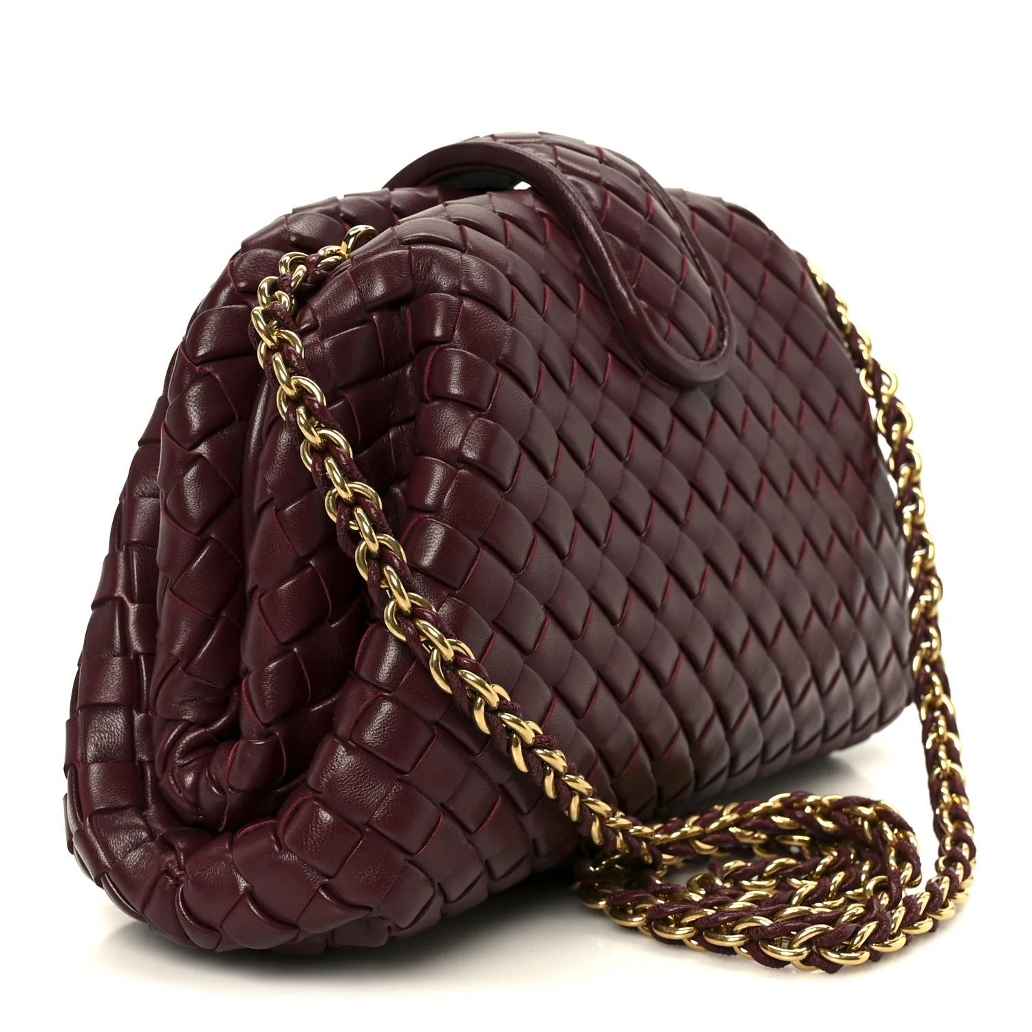 Nappa Intrecciato Teen The Lauren 1980 Clutch With Chain Barolo - Image 3