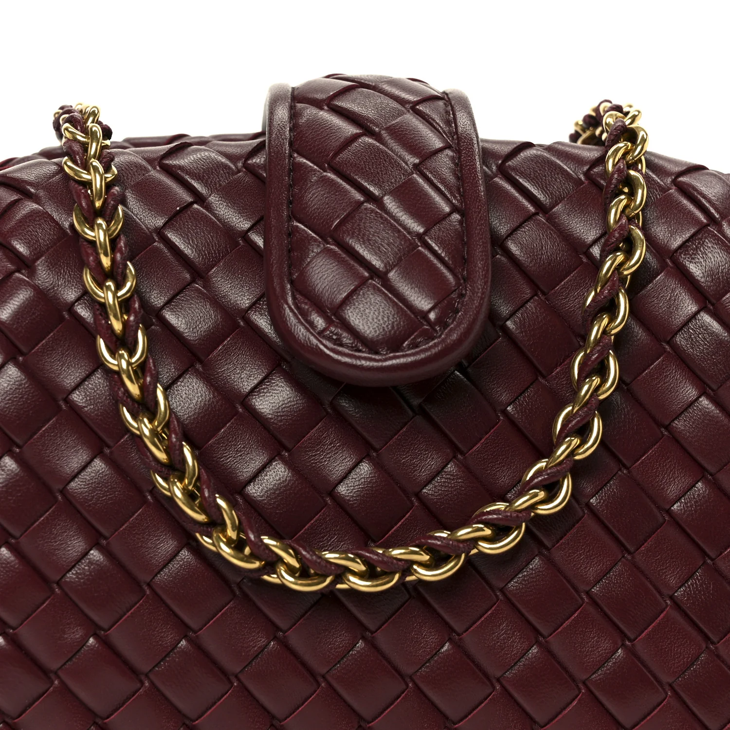 Nappa Intrecciato Teen The Lauren 1980 Clutch With Chain Barolo - Image 9