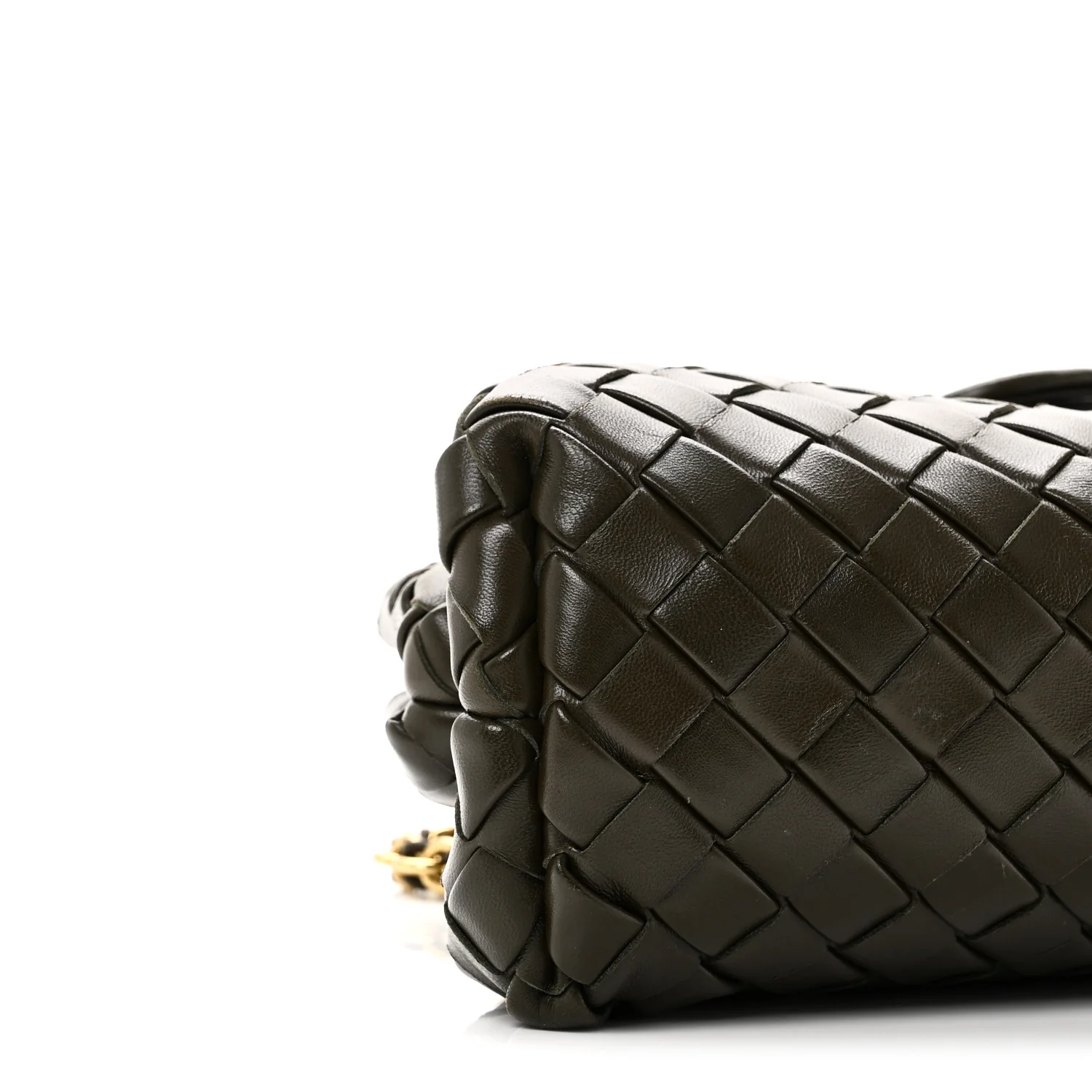 Nappa Intrecciato Teen The Lauren 1980 Clutch With Chain Khaki - Image 9