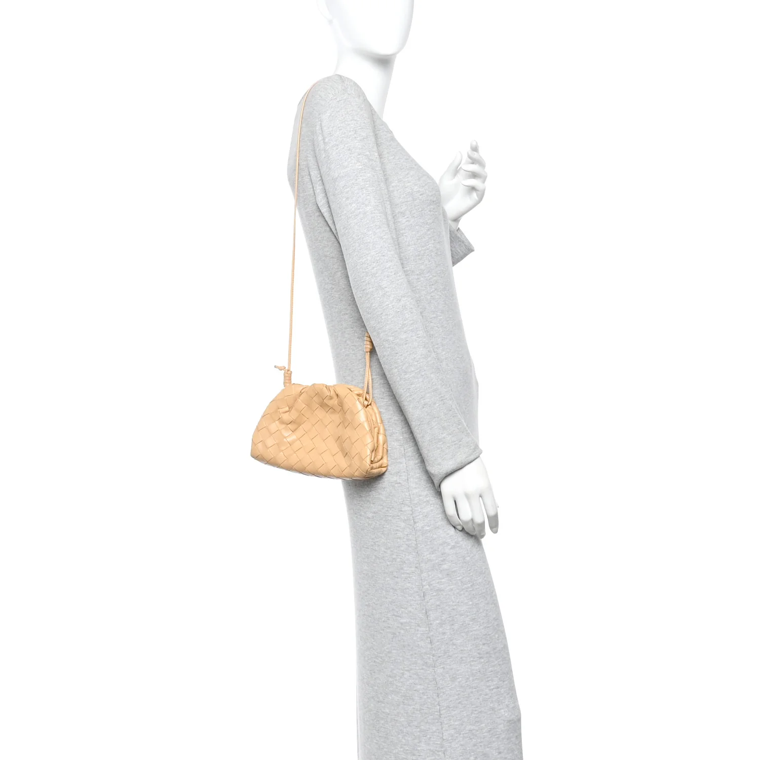 Nappa Intrecciato The Mini Pouch Almond - Image 2