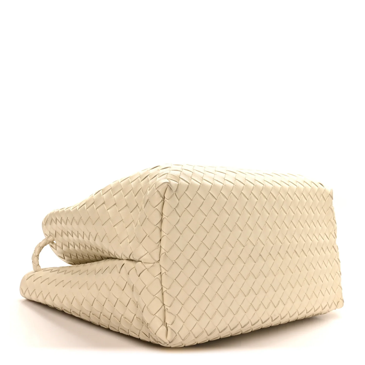 Nappa Intrecciato Wood Large Andiamo Shoulder Bag Sea Salt - Image 4