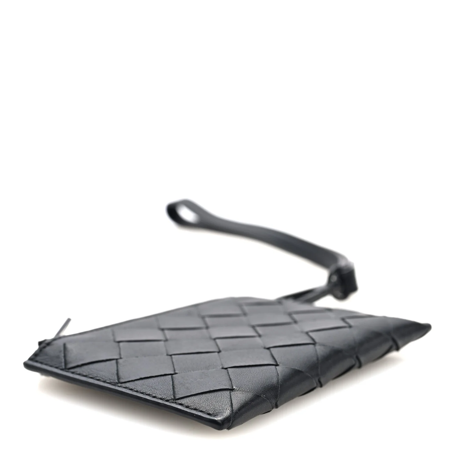 Nappa Intrecciato Wristlet Card Holder Black - Image 4