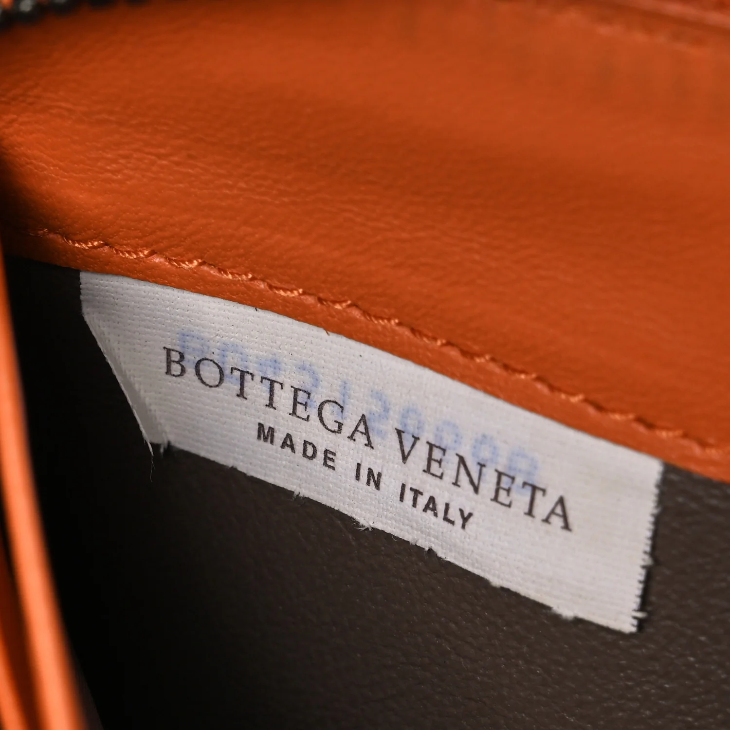 Nappa Intrecciato Zip Around Wallet Orange - Image 7