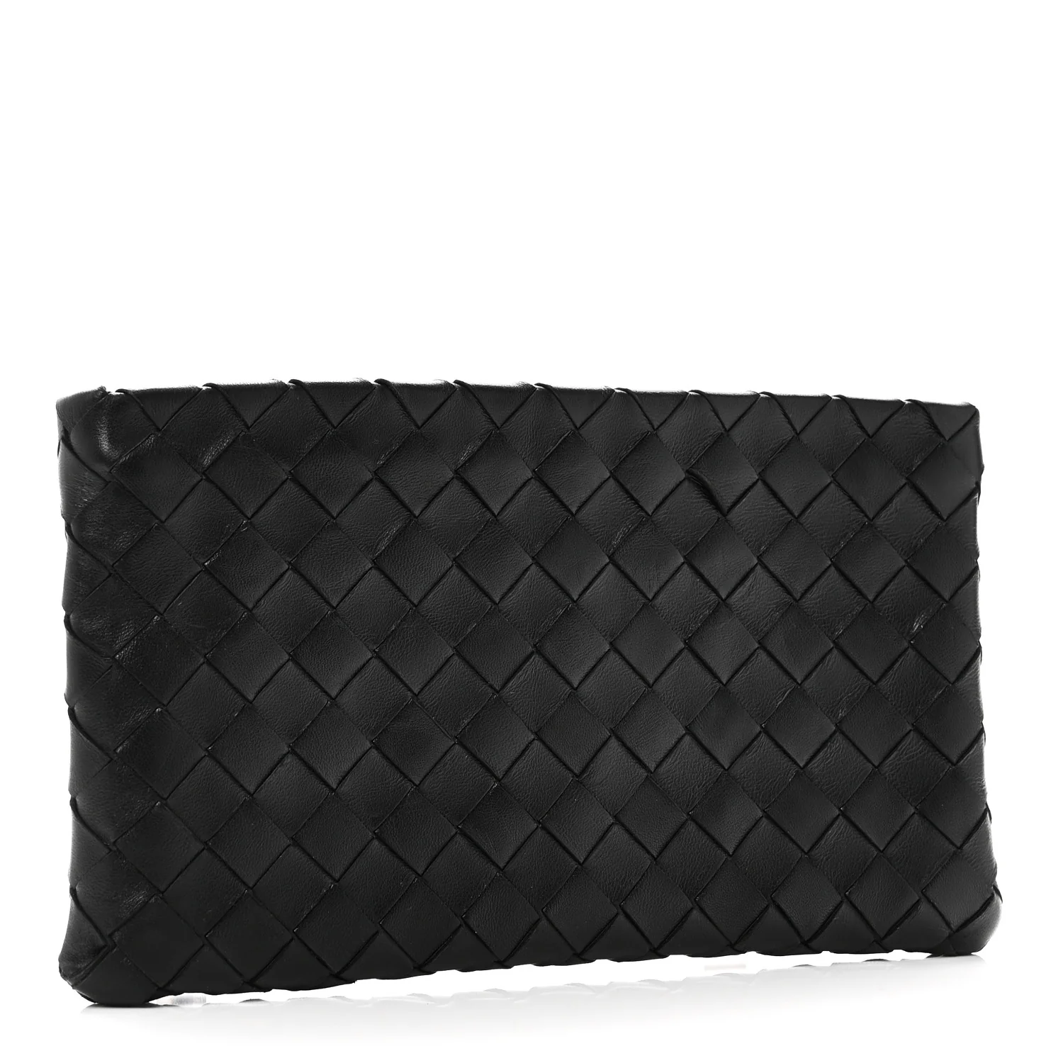 Nappa Intrecciato Zip Pouch Black - Image 3
