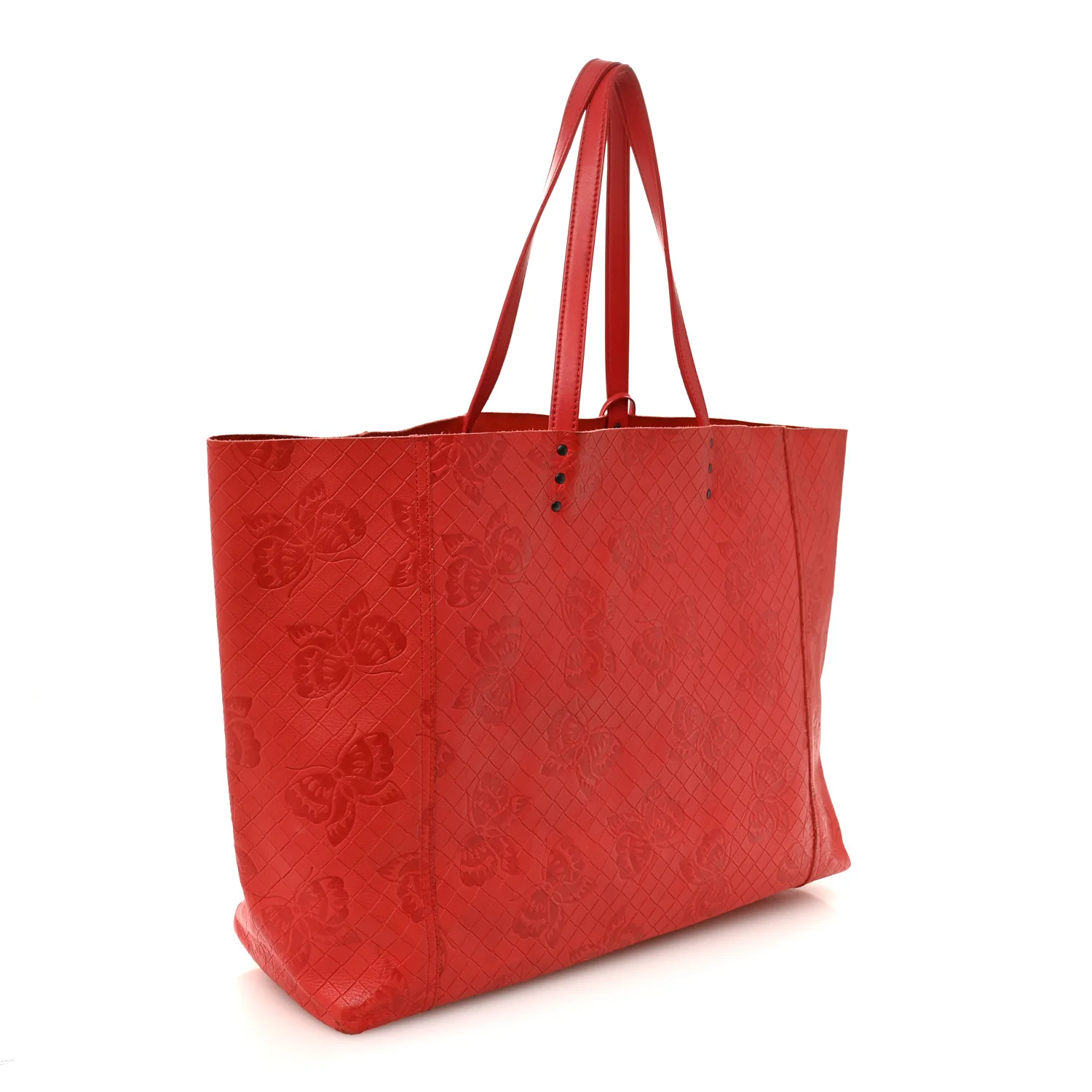 Nappa Intrecciomirage Butterfly Tote Red - Image 3