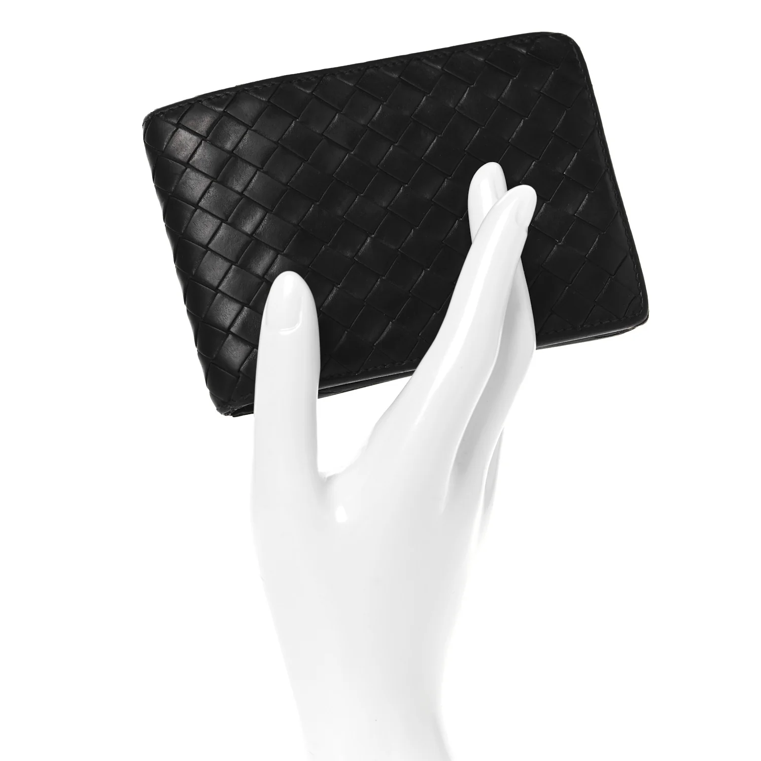 Nappa Maxi Intrecciato Bi-Fold Wallet Black - Image 2