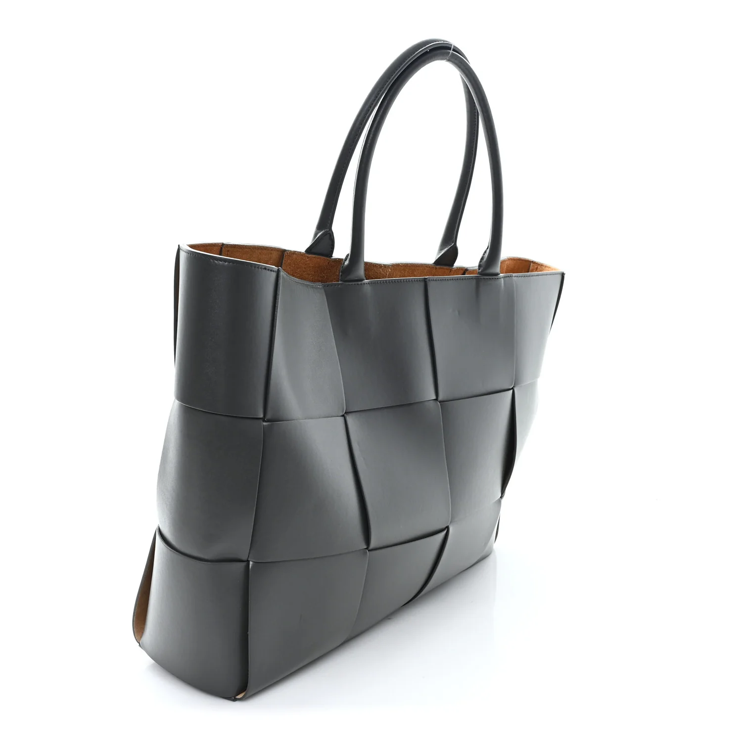 Nappa Maxi Intrecciato Large Arco Tote Grey - Image 3