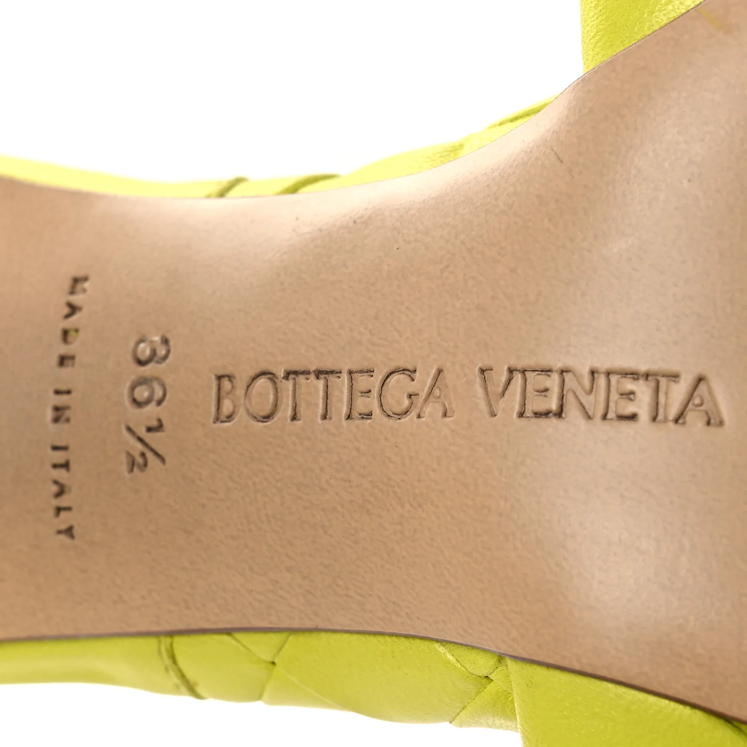 Nappa Maxi Intrecciato Lido 90mm Mule Sandals 36.5 Kiwi - Image 8
