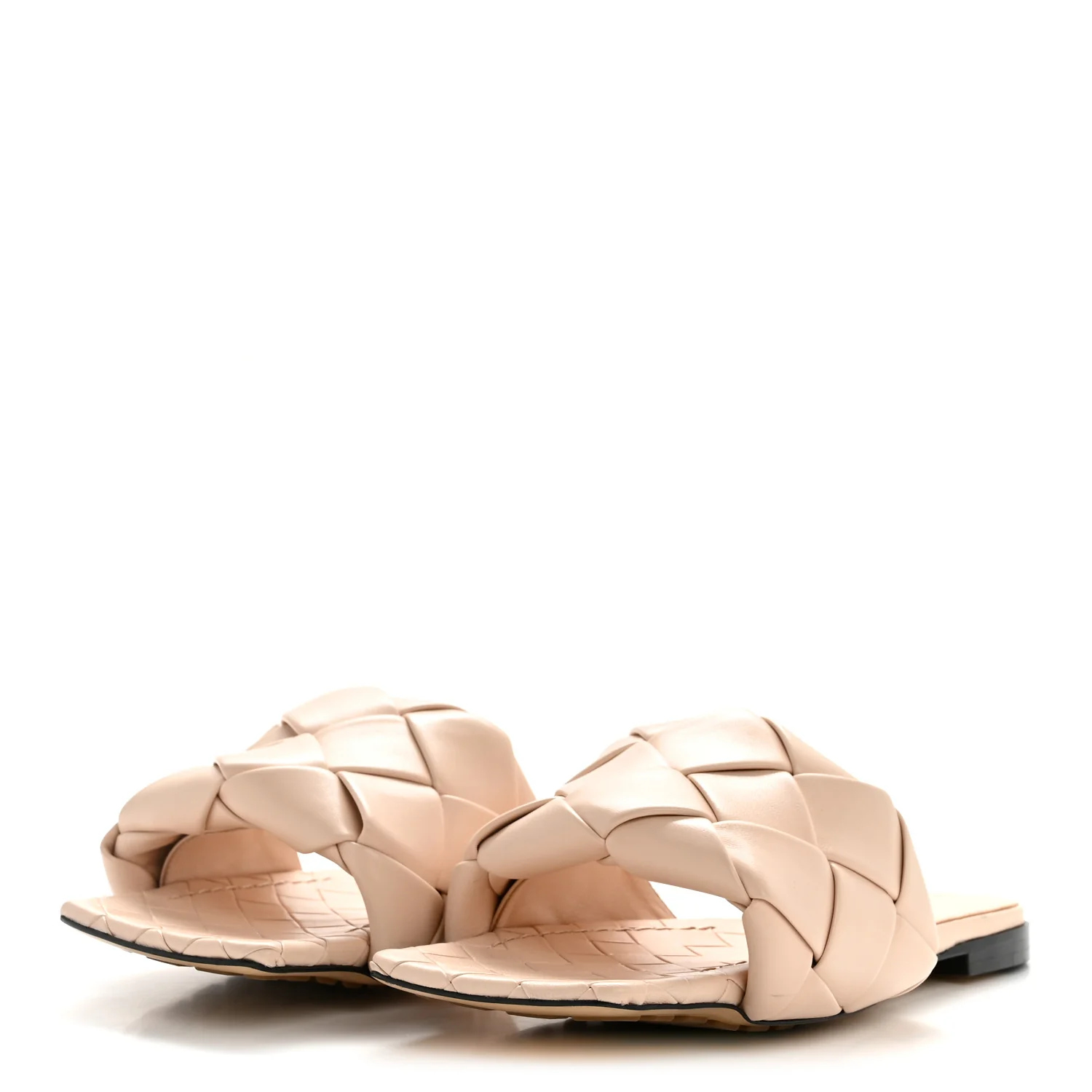 Nappa Maxi Intrecciato Lido Flat Sandals 38 Bandage - Image 4