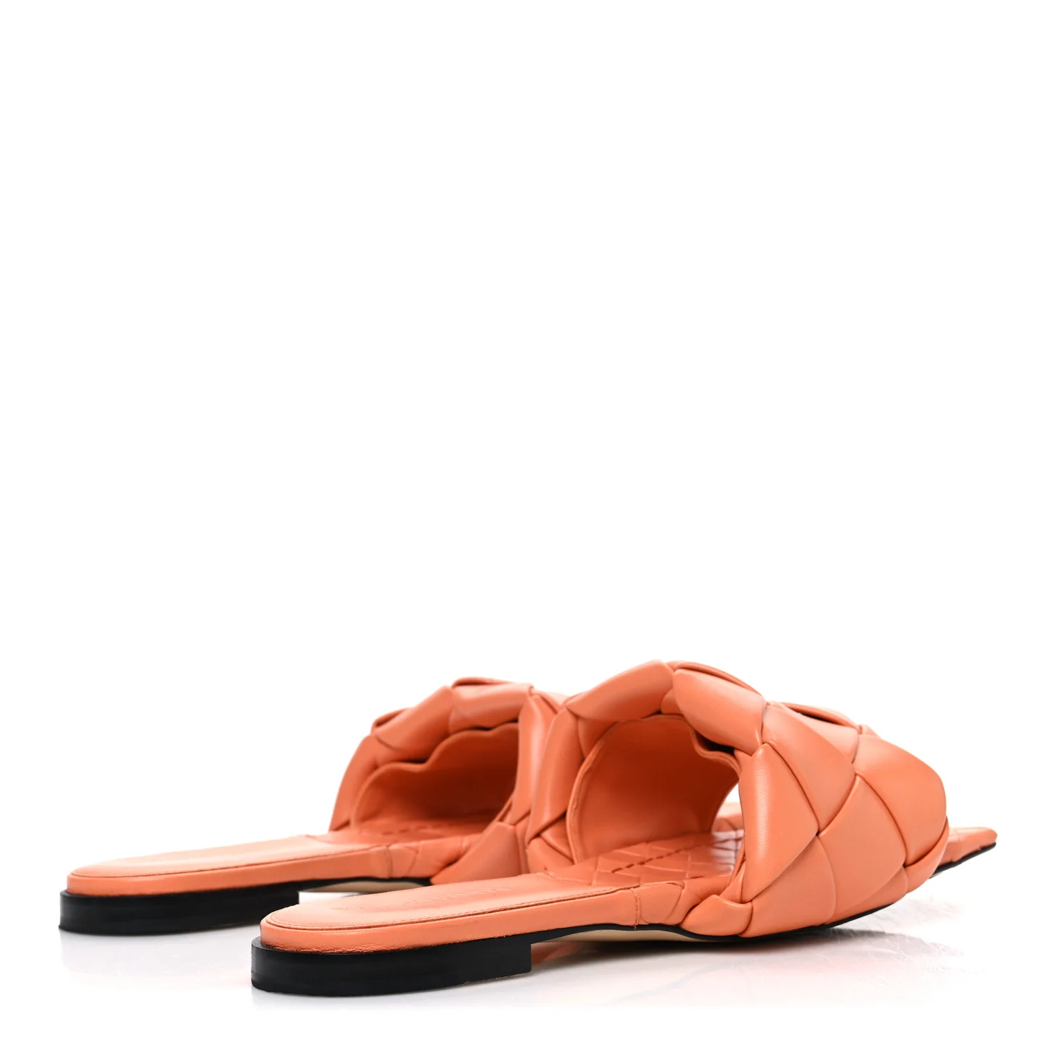 Nappa Maxi Intrecciato Lido Flat Sandals 39.5 Papaya - Image 5