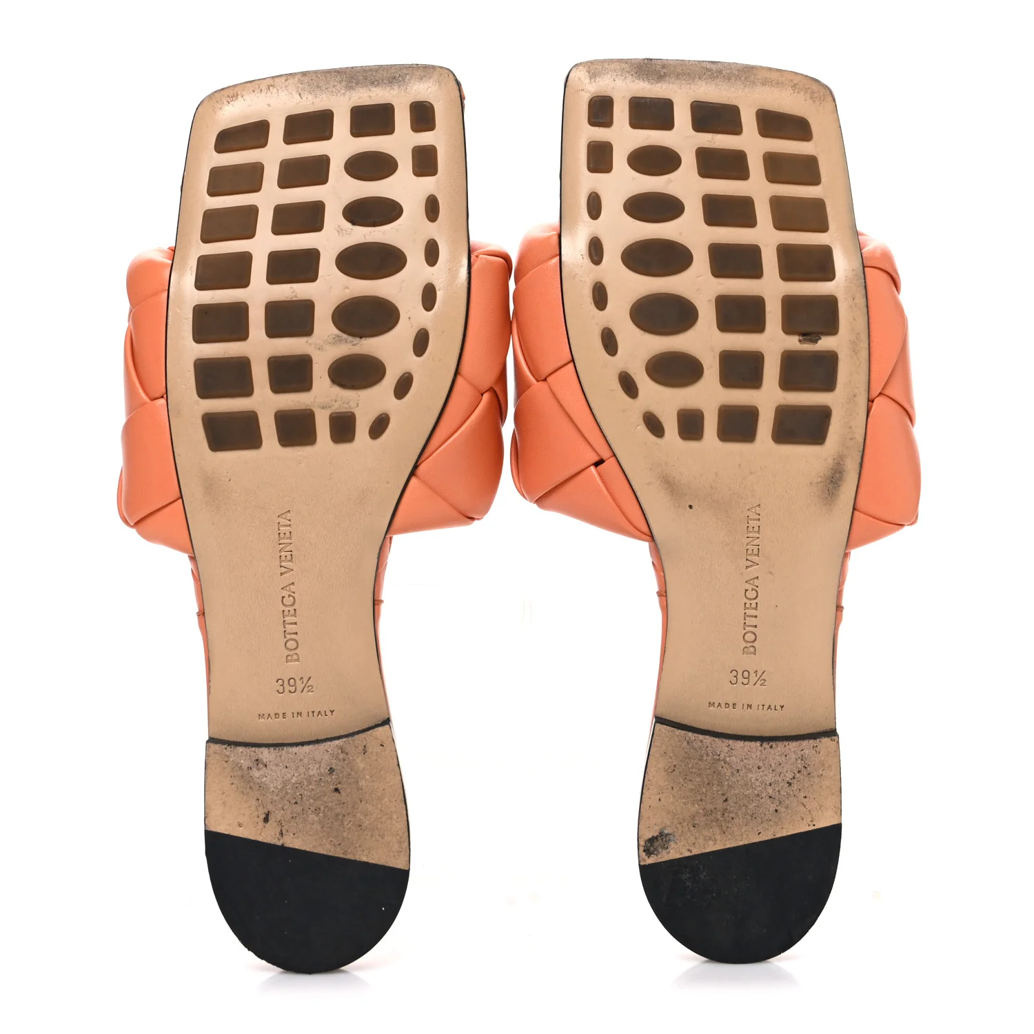 Nappa Maxi Intrecciato Lido Flat Sandals 39.5 Papaya - Image 7
