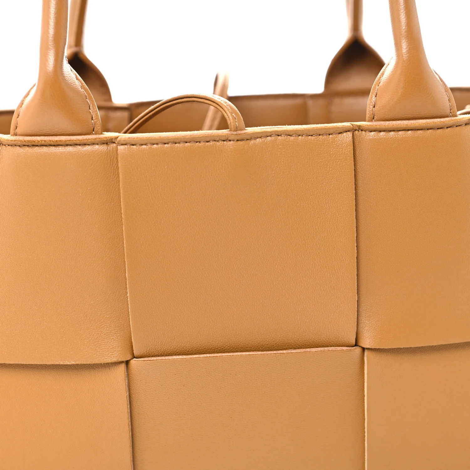 Nappa Maxi Intrecciato Mini Arco Tote Camel - Image 7