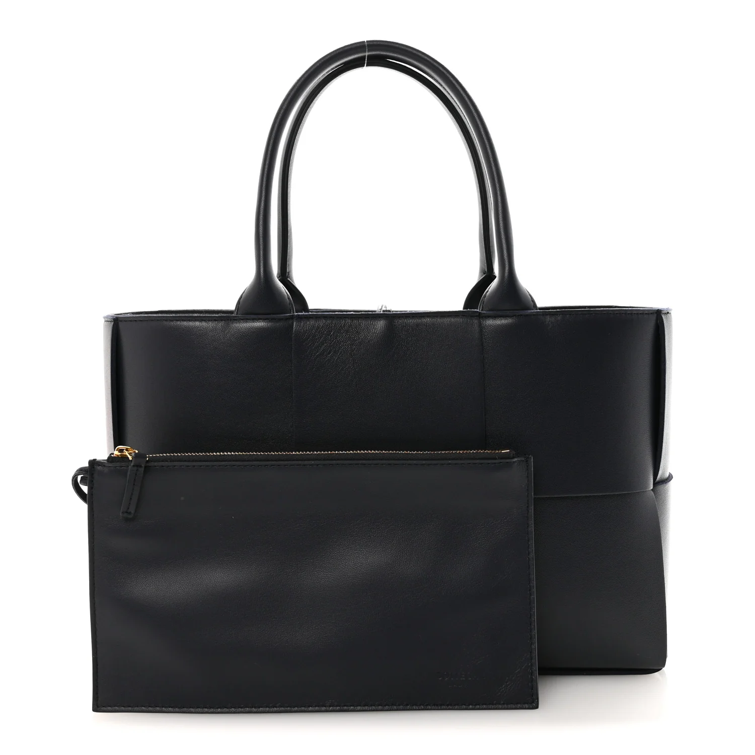 Nappa Maxi Intrecciato Small Arco Tote Navy - Image 2