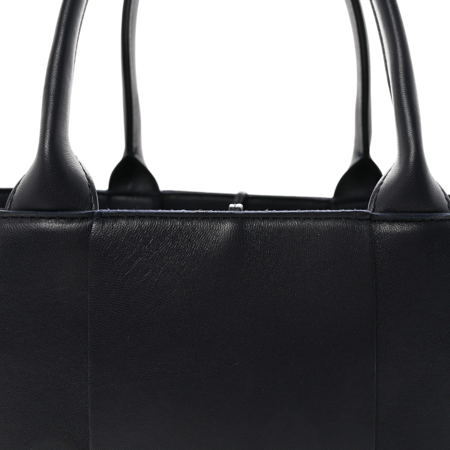 Nappa Maxi Intrecciato Small Arco Tote Navy - Image 7