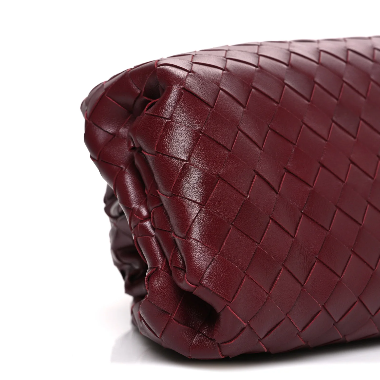 Nappa Maxi Intrecciato The Pouch Oversized Clutch Bordeaux - Image 10