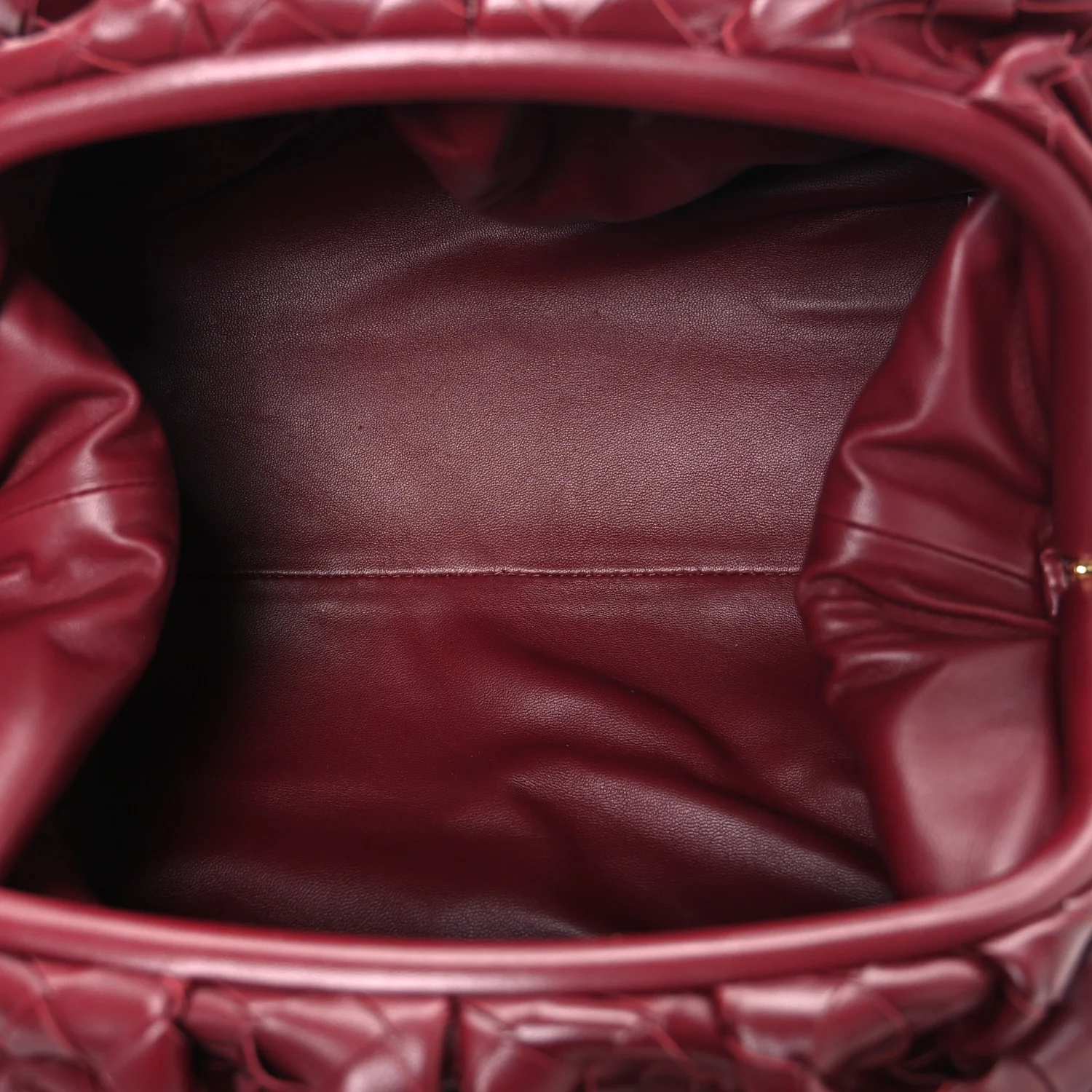 Nappa Maxi Intrecciato The Pouch Oversized Clutch Bordeaux - Image 5