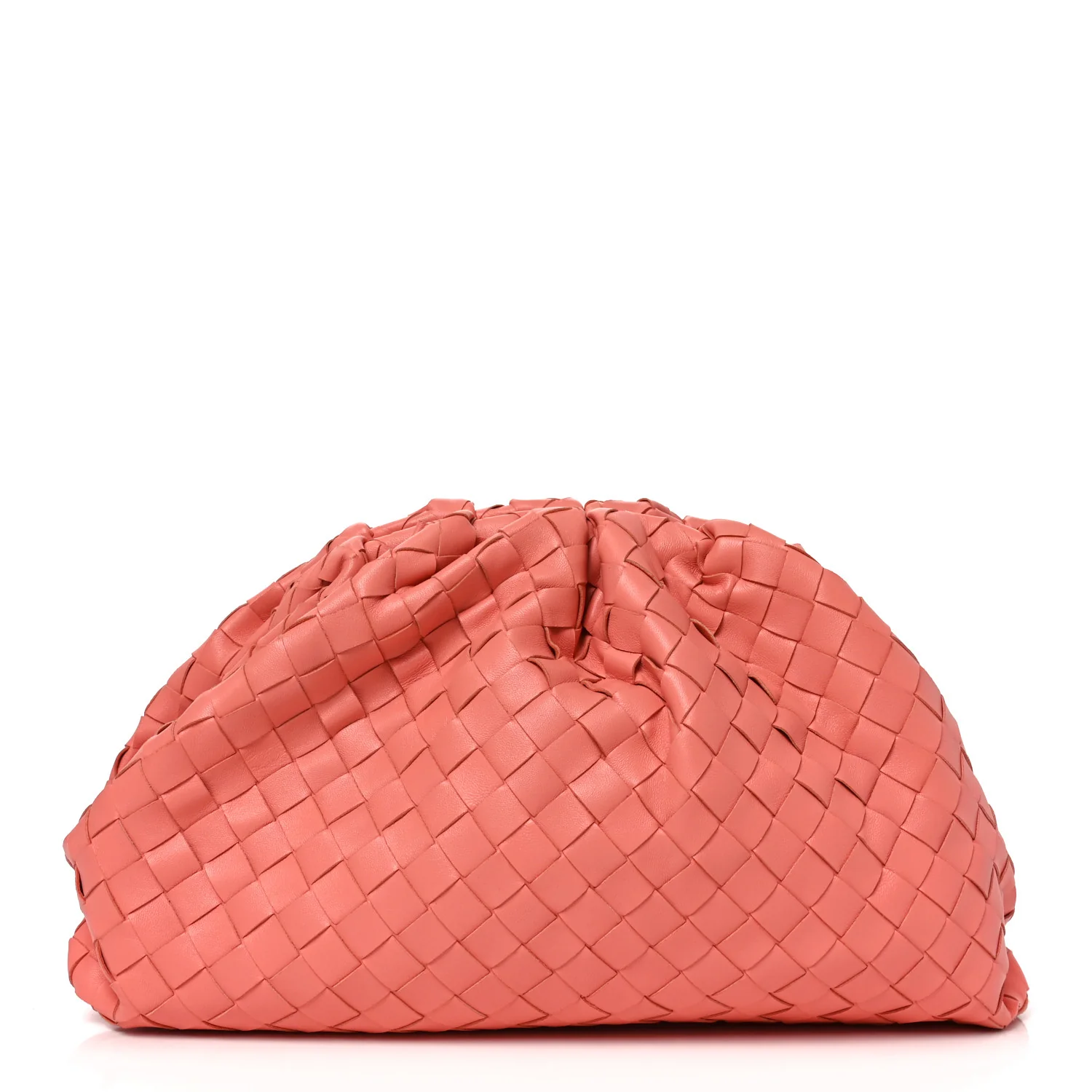 Nappa Maxi Intrecciato The Pouch Oversized Clutch Peach - Image 2