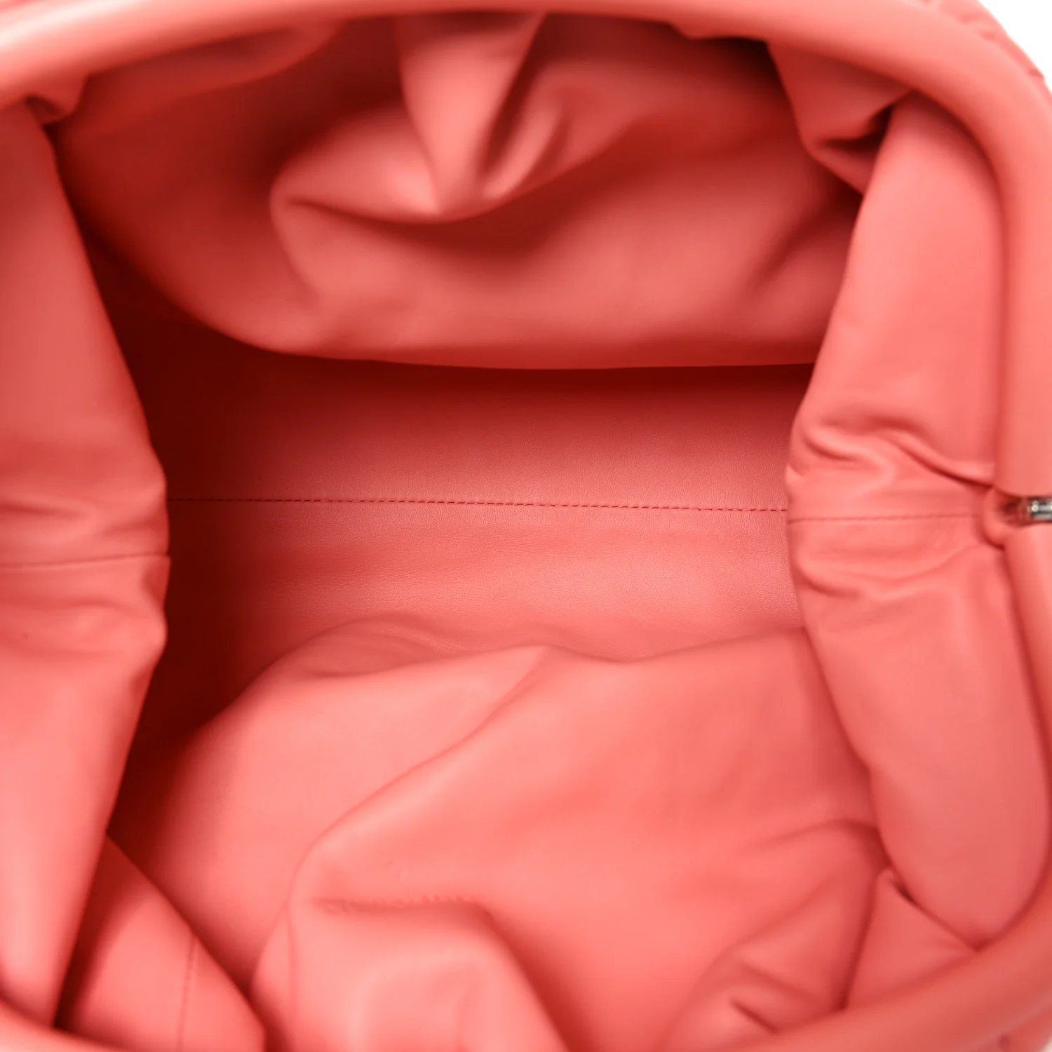 Nappa Maxi Intrecciato The Pouch Oversized Clutch Peach - Image 9