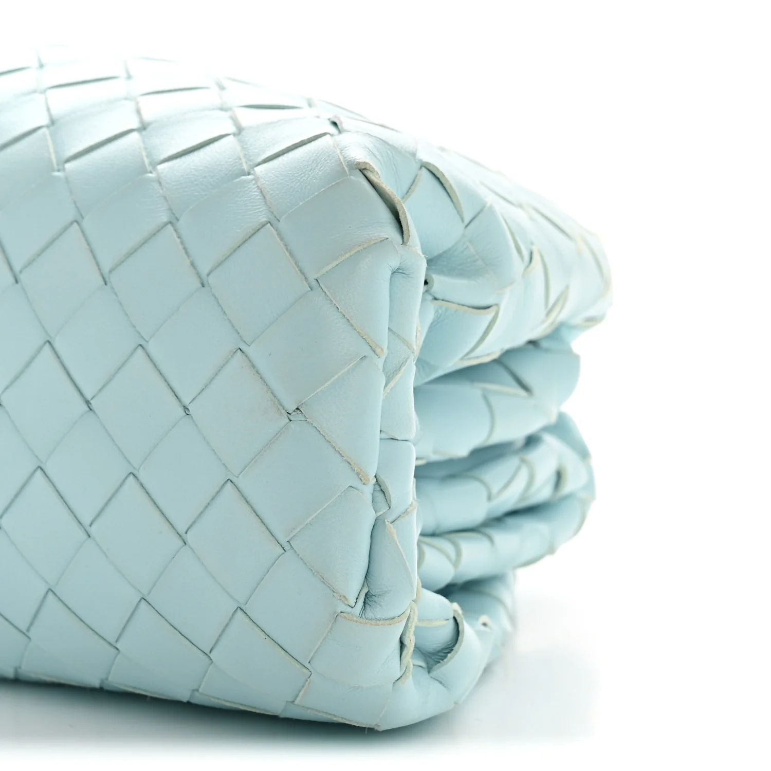 Nappa Maxi Intrecciato The Pouch Oversized Clutch Teal Washed - Image 10