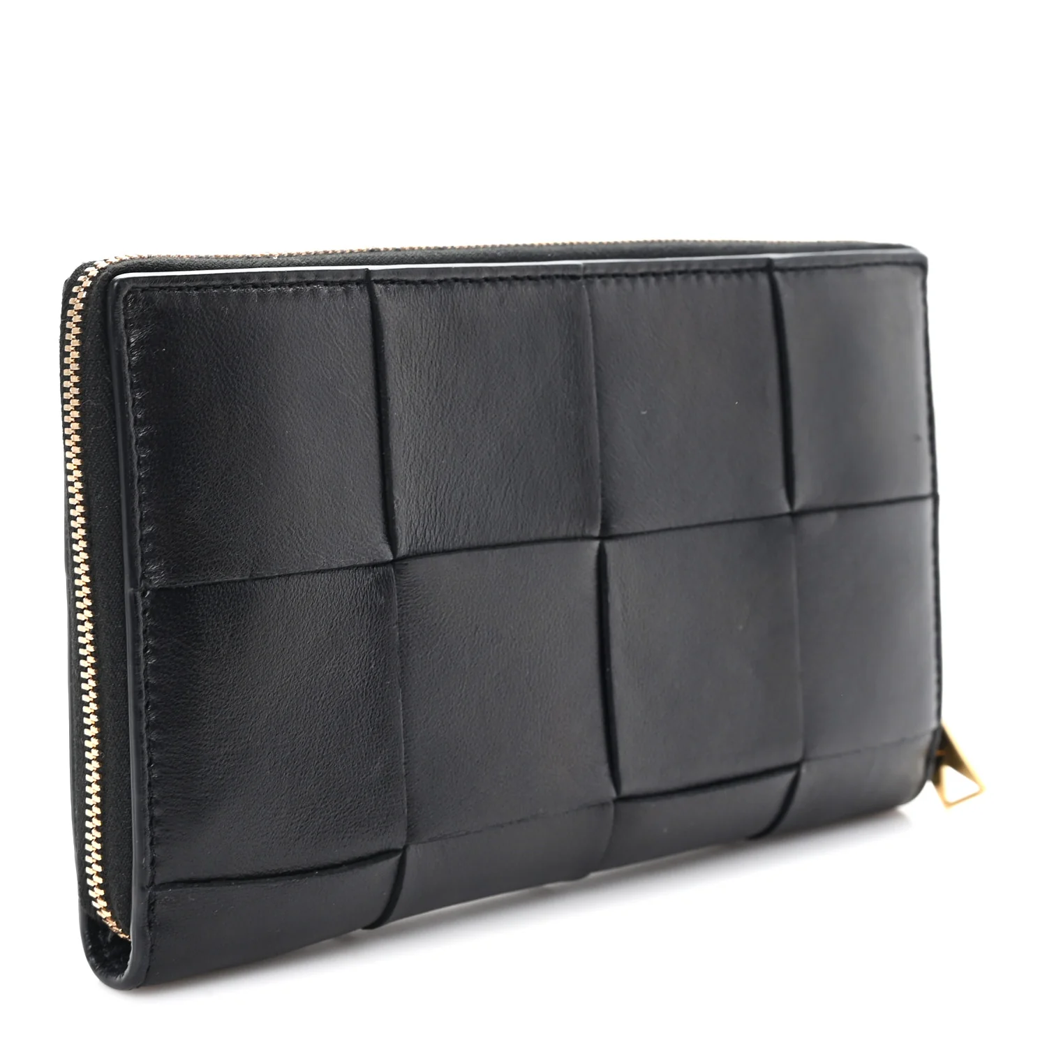 Nappa Maxi Intrecciato Zip Around Wallet Black - Image 3
