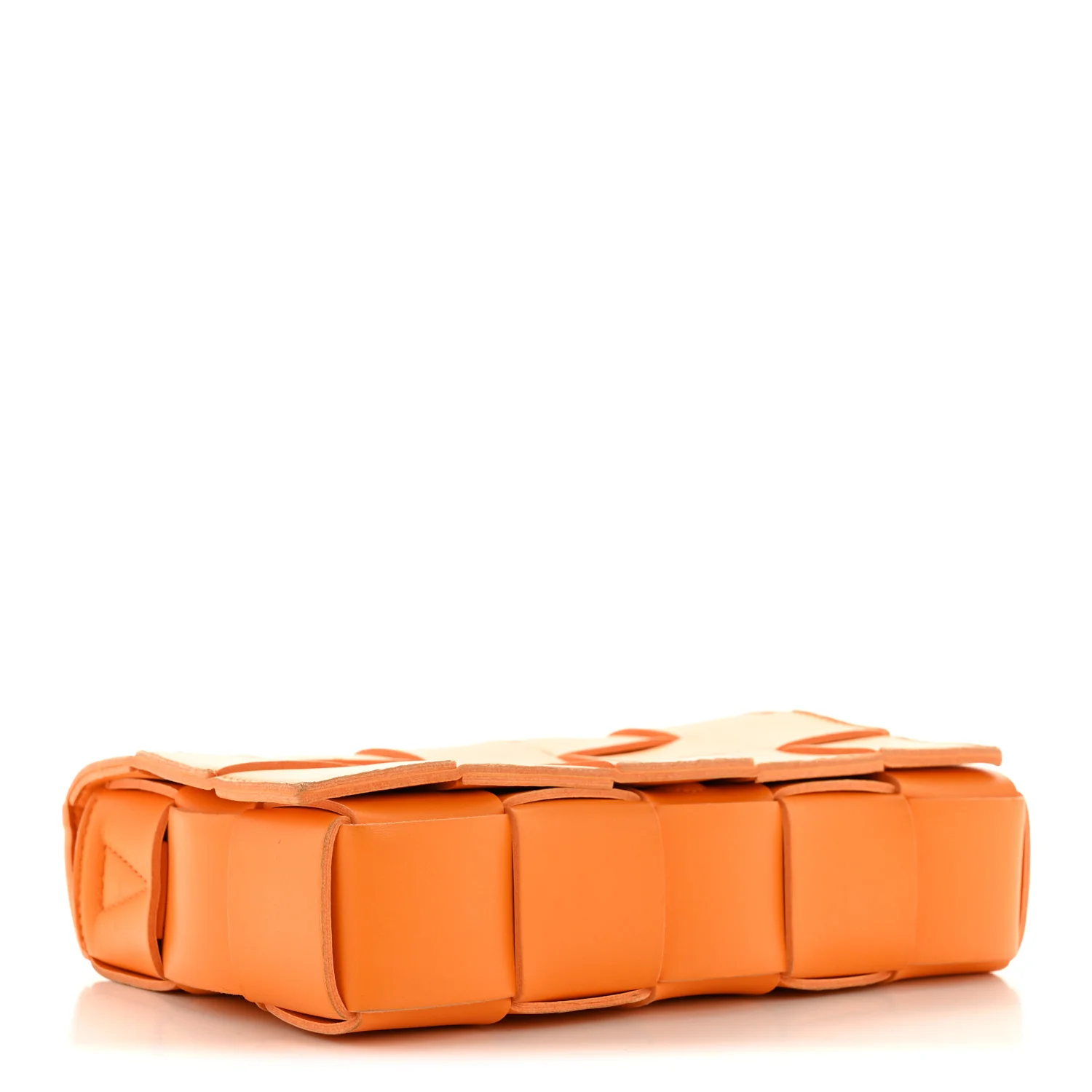 Nappa Maxi Intreccio Cassette Bag Tangerine - Image 5