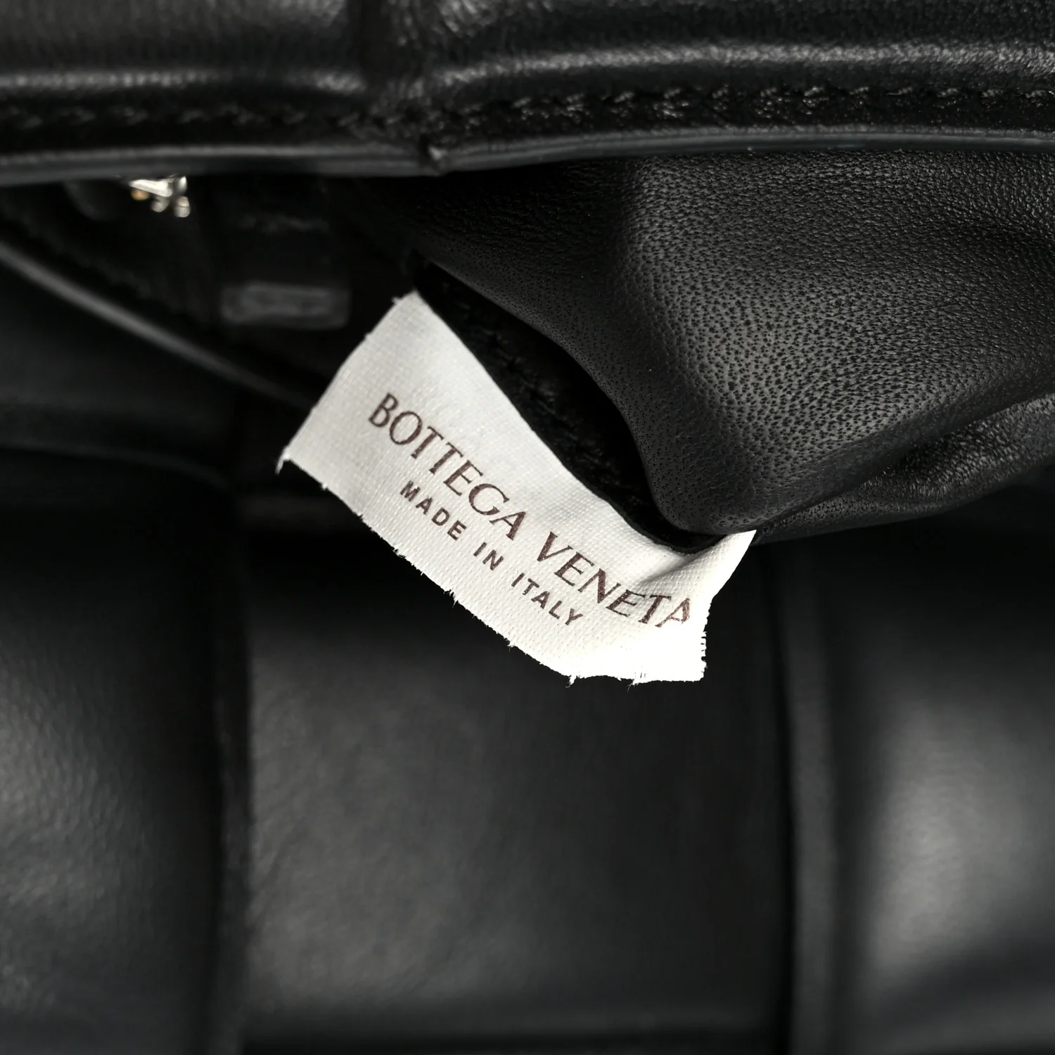 Nappa Maxi Intreccio Padded Cassette Crossbody Bag Black - Image 8