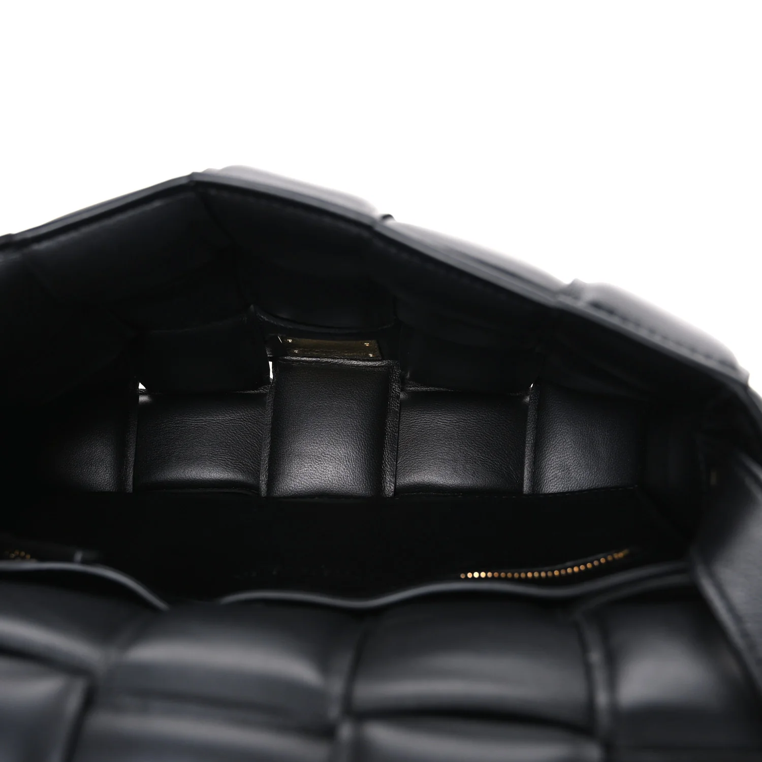 Nappa Maxi Intreccio Padded Cassette Crossbody Bag Black - Image 4