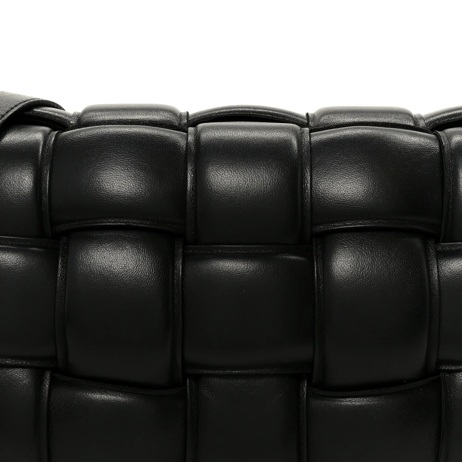 Nappa Maxi Intreccio Padded Cassette Crossbody Bag Black - Image 10