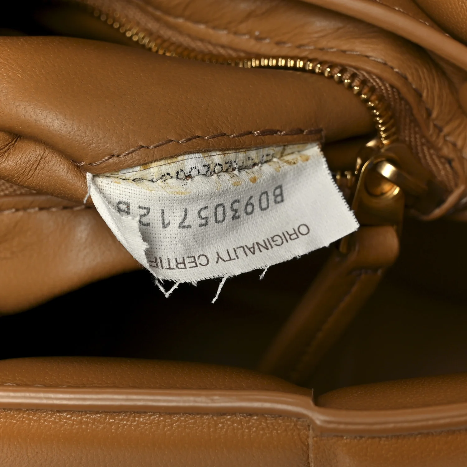 Nappa Maxi Intreccio Padded Cassette Crossbody Bag Caramel - Image 9