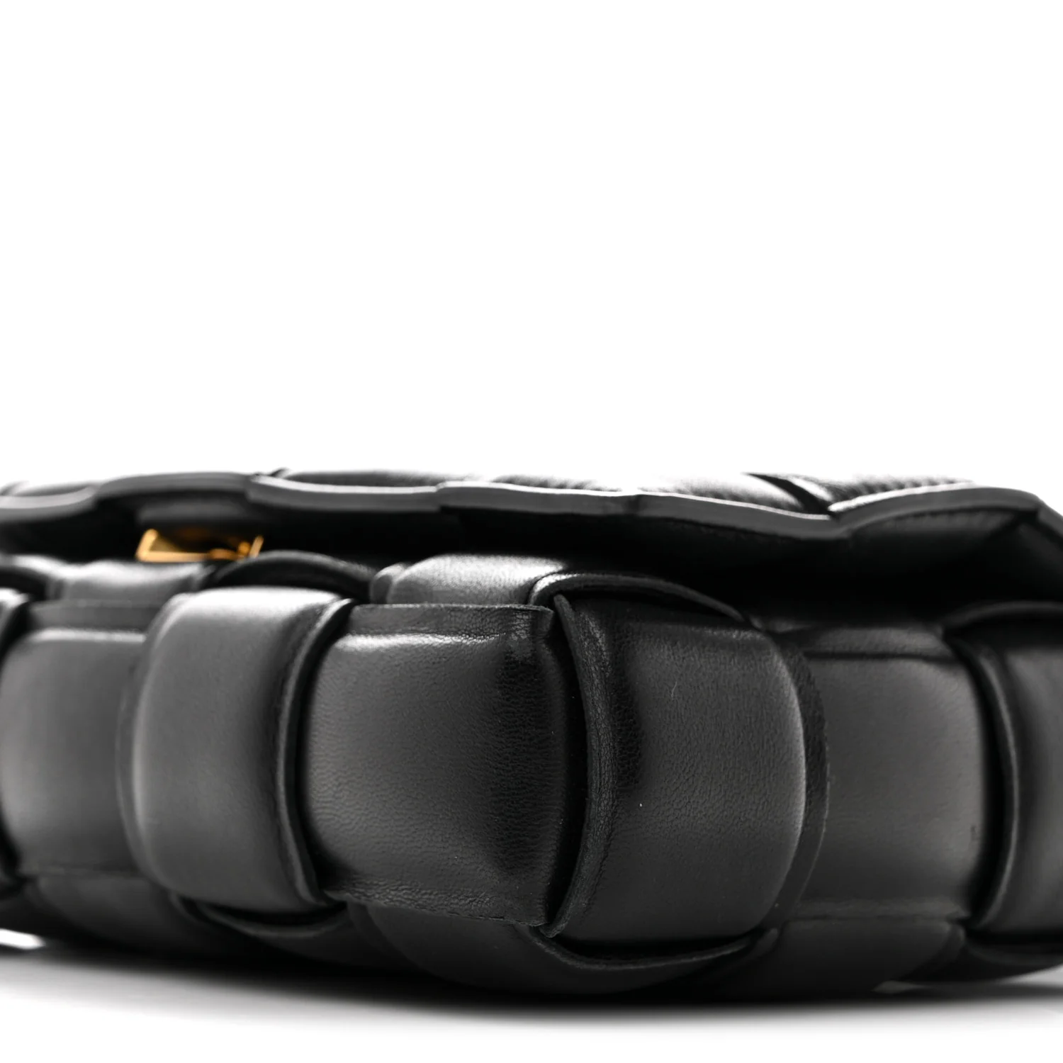 Nappa Maxi Intreccio Small Padded Cassette Crossbody Bag Black - Image 10