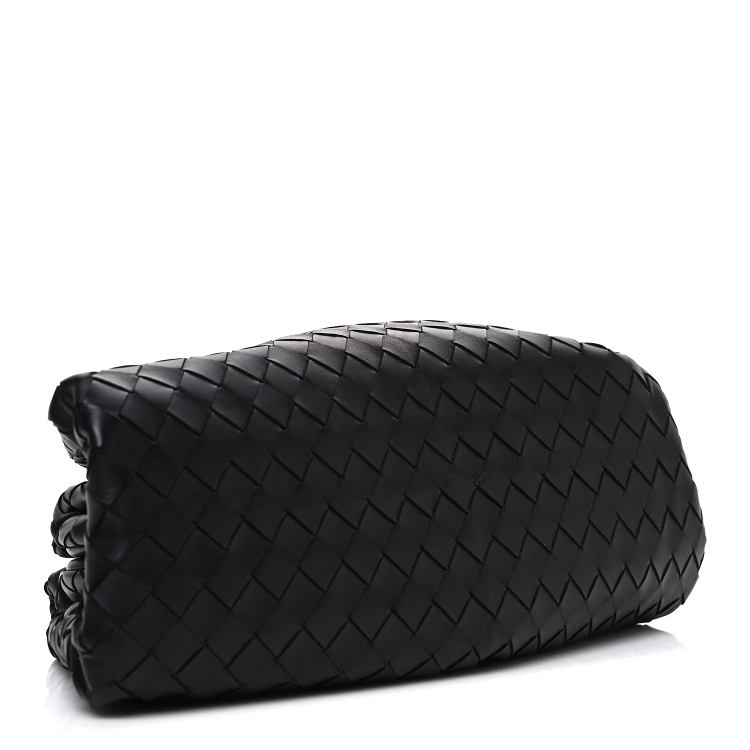 Nappa Maxi Intreccio The Pouch Oversized Clutch Black - Image 4
