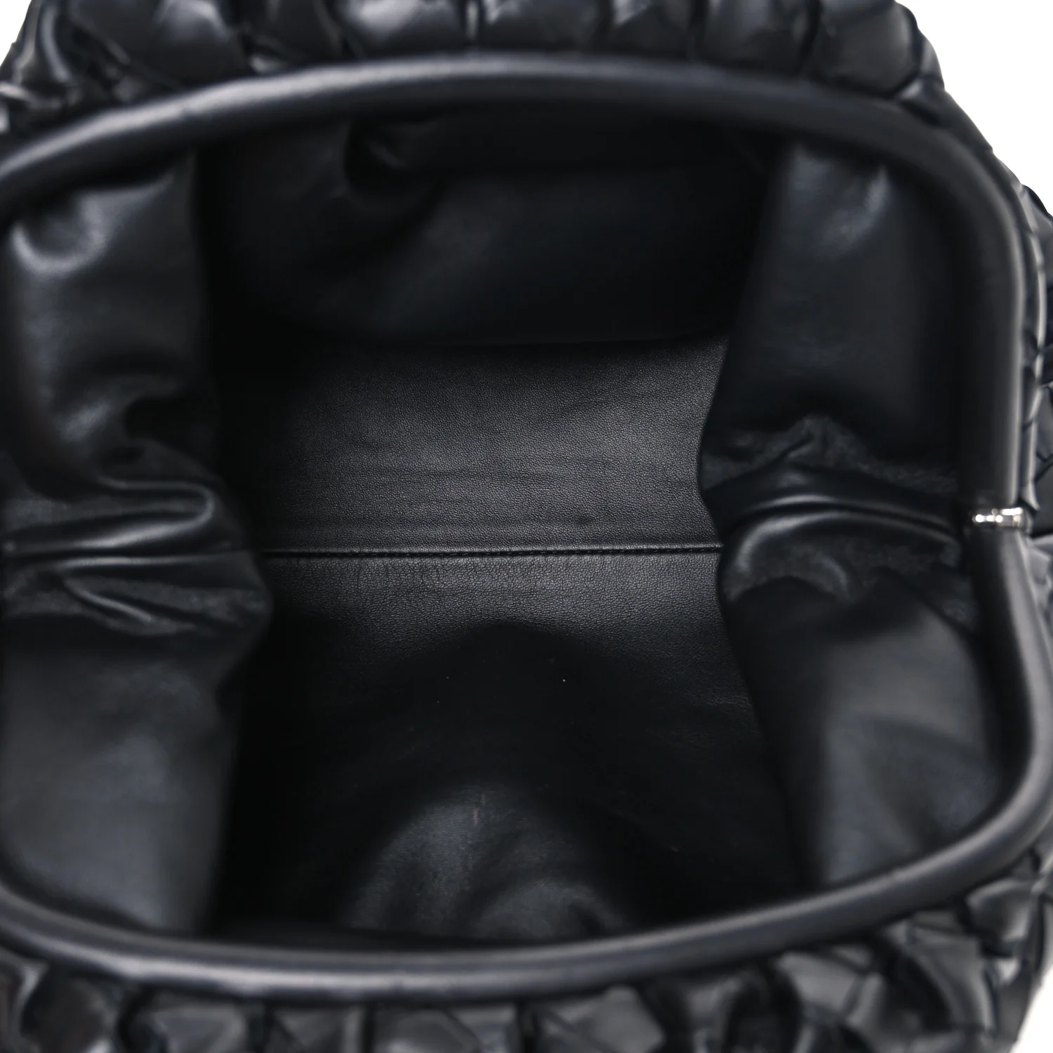 Nappa Maxi Intreccio The Pouch Oversized Clutch Black - Image 5