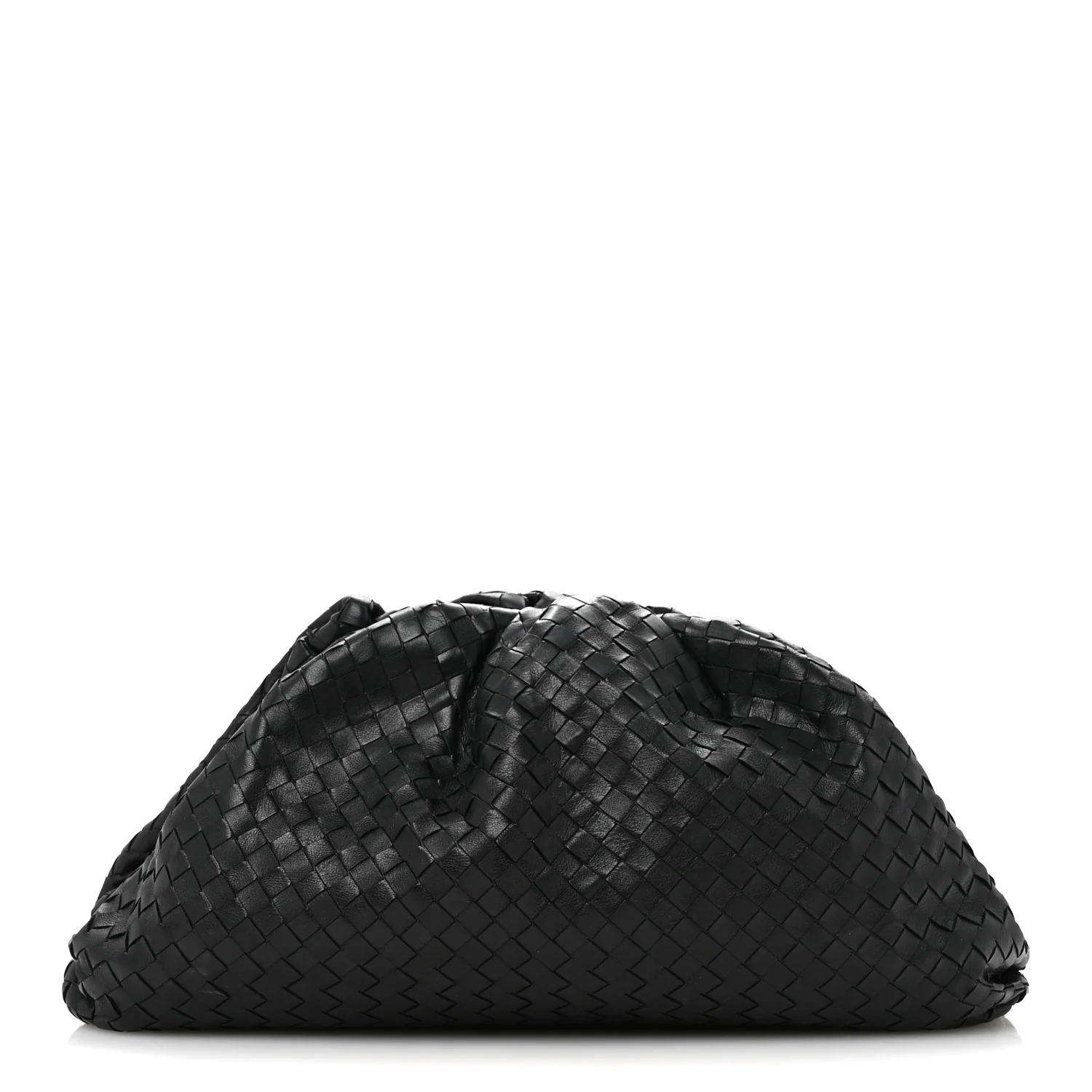 Nappa Maxi Intreccio The Pouch Oversized Clutch Black