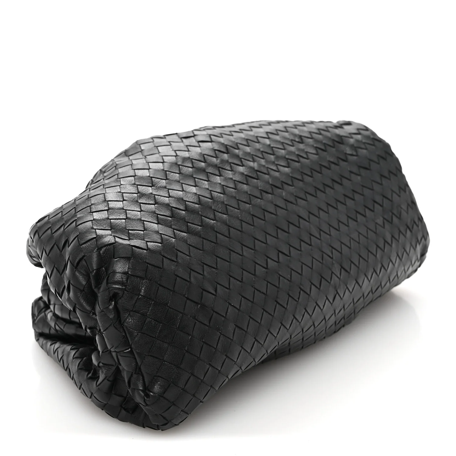 Nappa Maxi Intreccio The Pouch Oversized Clutch Black - Image 4