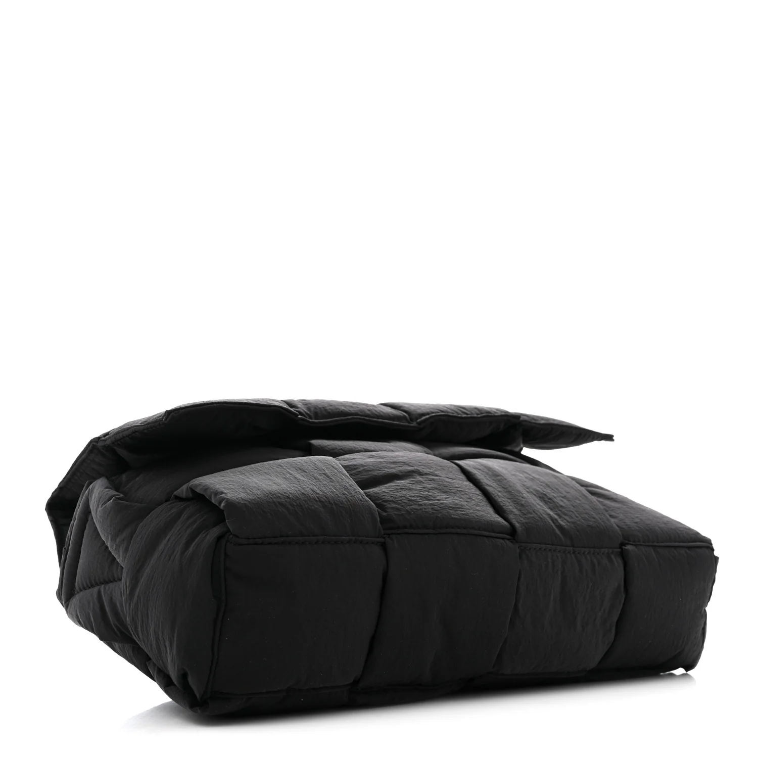 Nylon Intrecciato Padded Tech Cassette Bag Black - Image 5