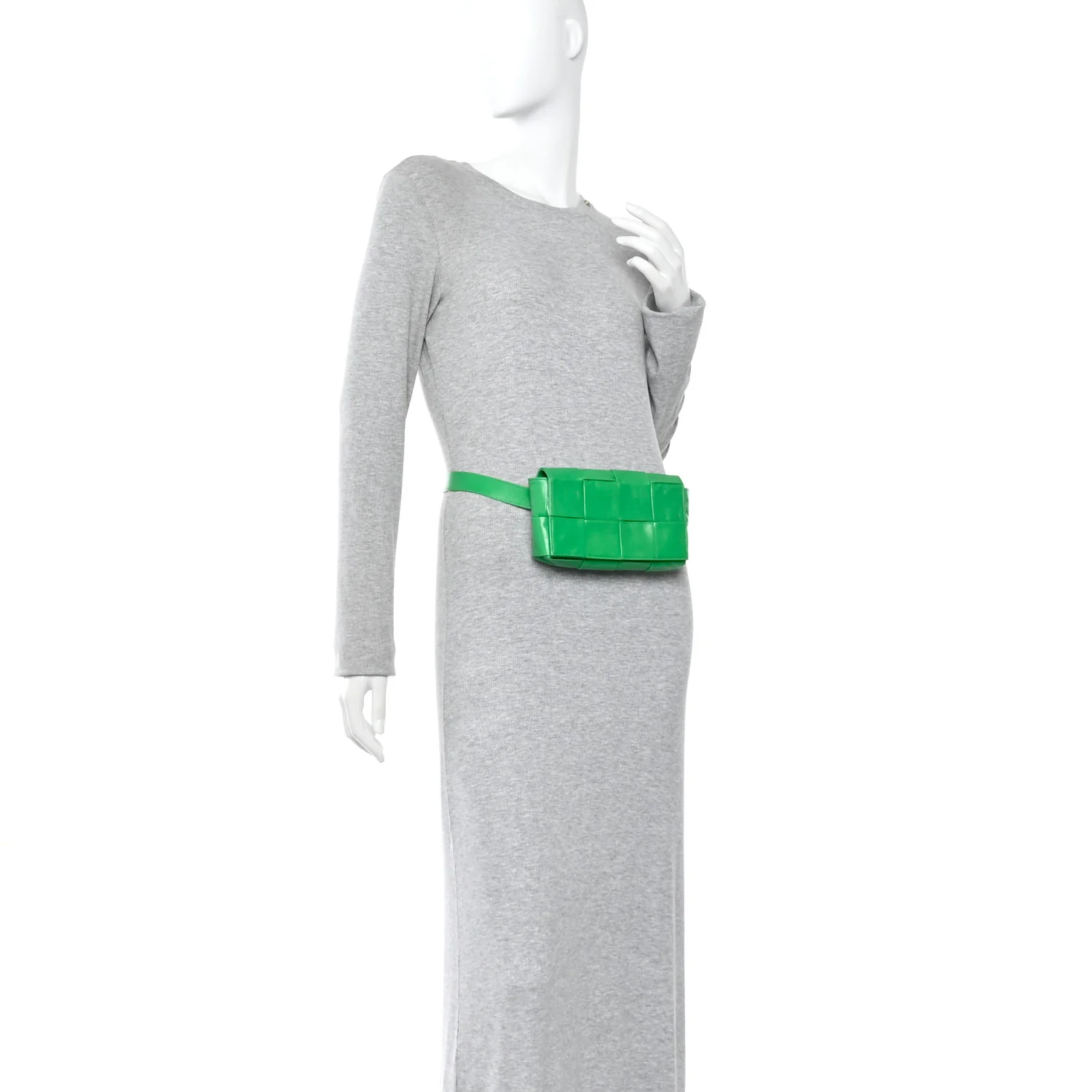 Paper Calfskin Intreccio Cassette Belt Bag Parakeet - Image 2