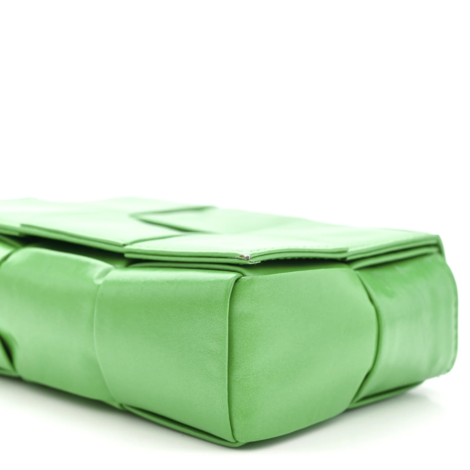 Paper Calfskin Maxi Intreccio Extra Mini Cassette Crossbody Bag Parakeet - Image 10