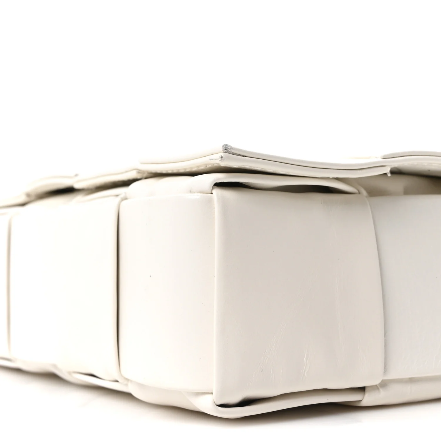 Patent Maxi Intrecciato Cassette Crossbody Bag White - Image 10