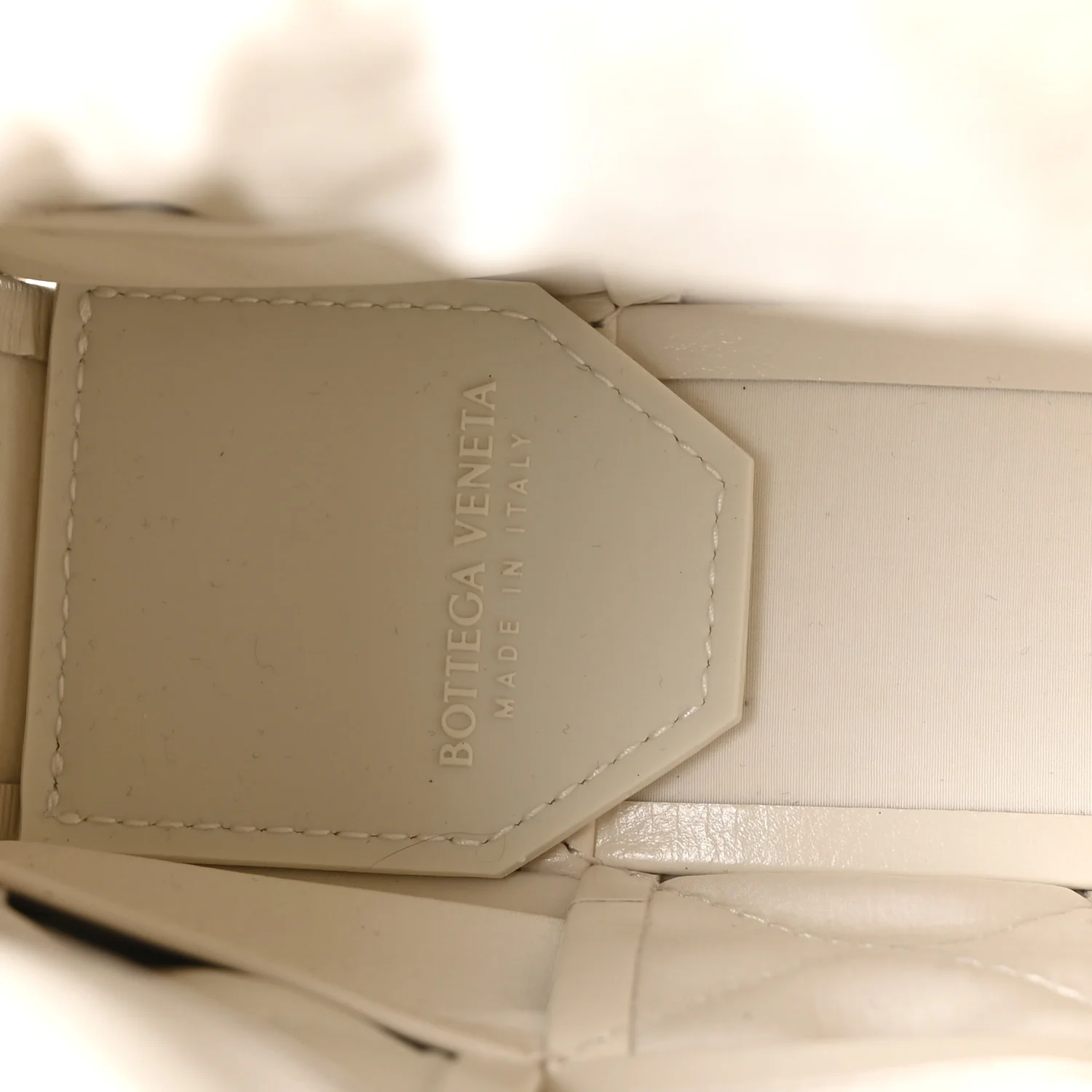 Patent Maxi Intrecciato Cassette Crossbody Bag White - Image 6