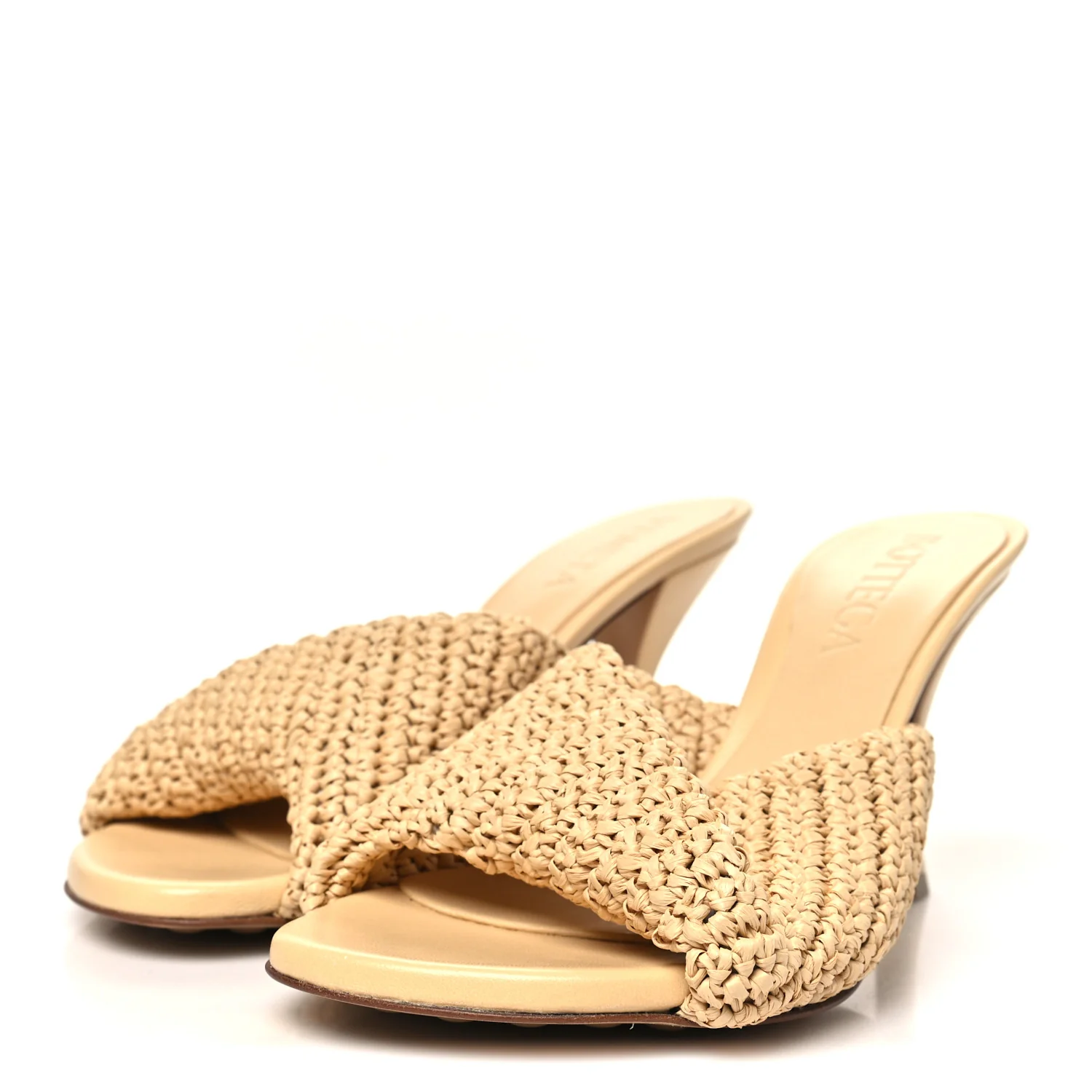 Raffia Blink Mule Sandals 39.5 Natural - Image 4