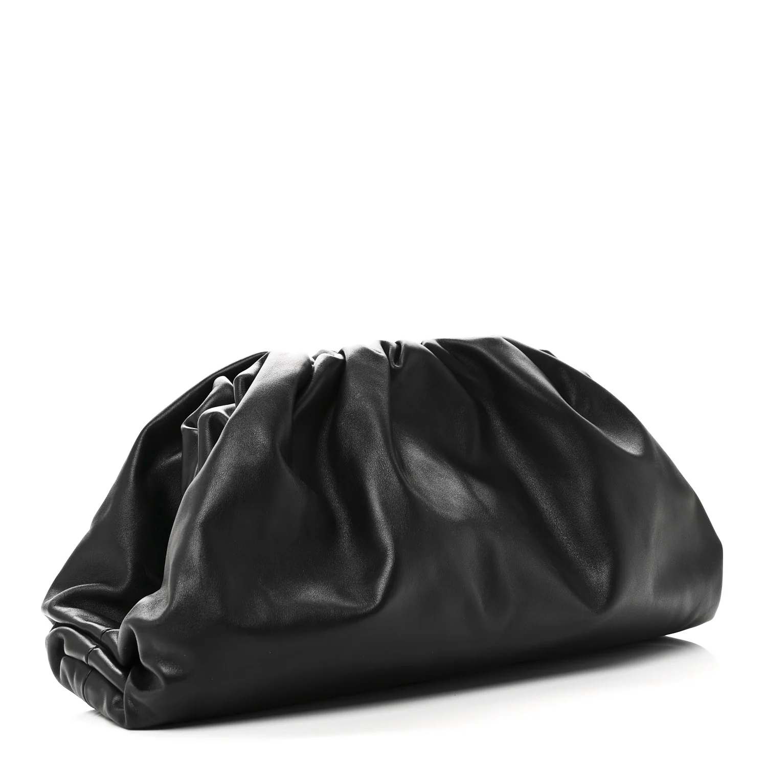 Smooth Butter Calf The Pouch Oversized Clutch Black - Image 3