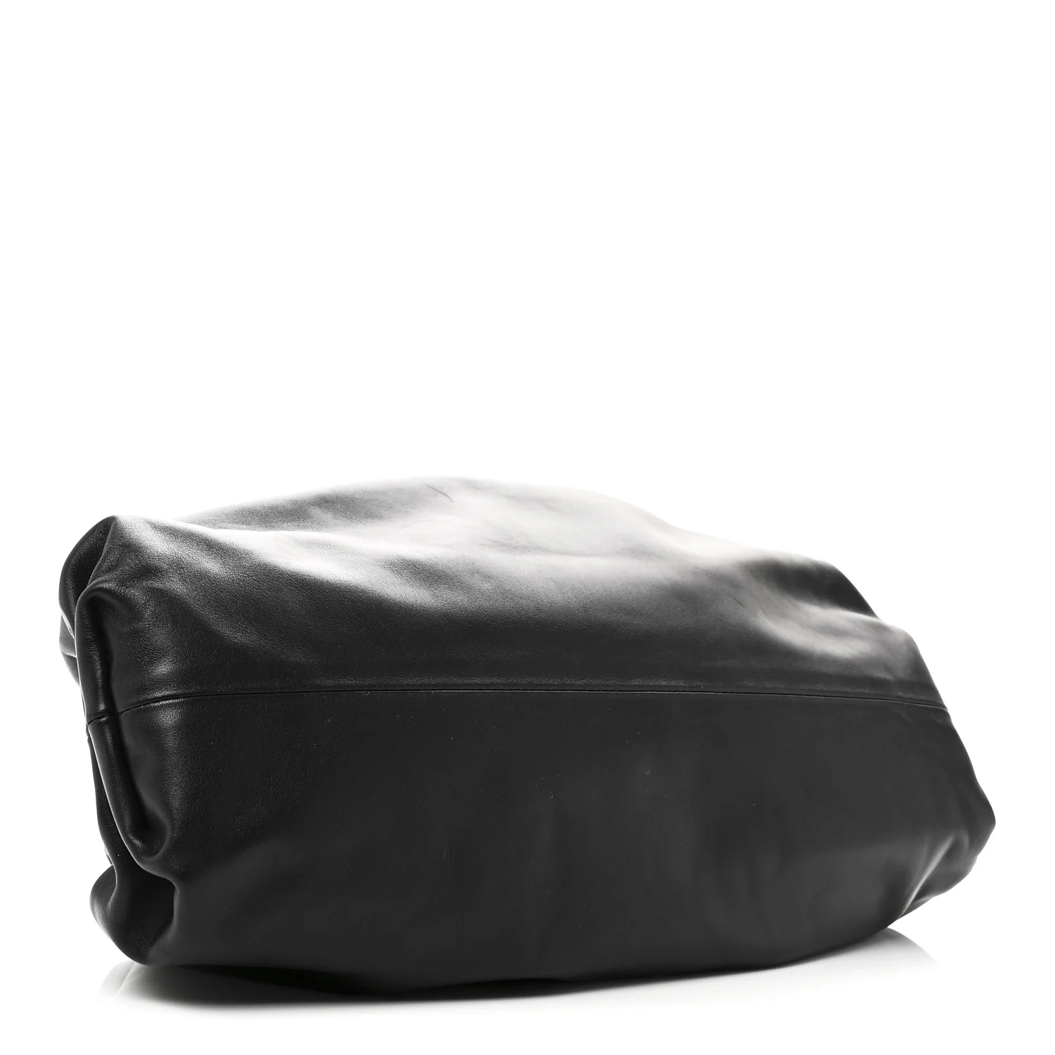 Smooth Butter Calf The Pouch Oversized Clutch Black - Image 4